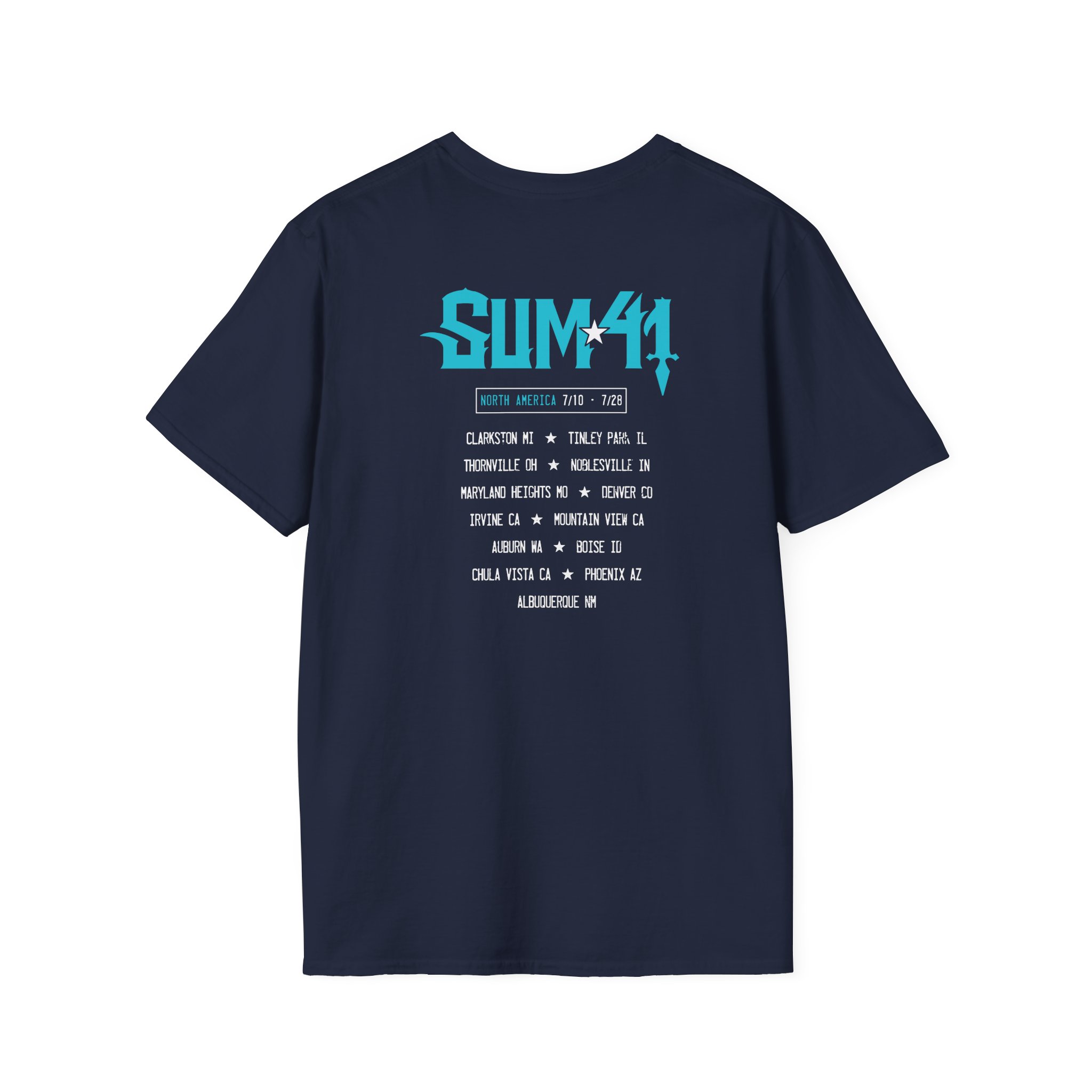 Sum 41 Blue Demon Itin Unisex Softstyle T-Shirt