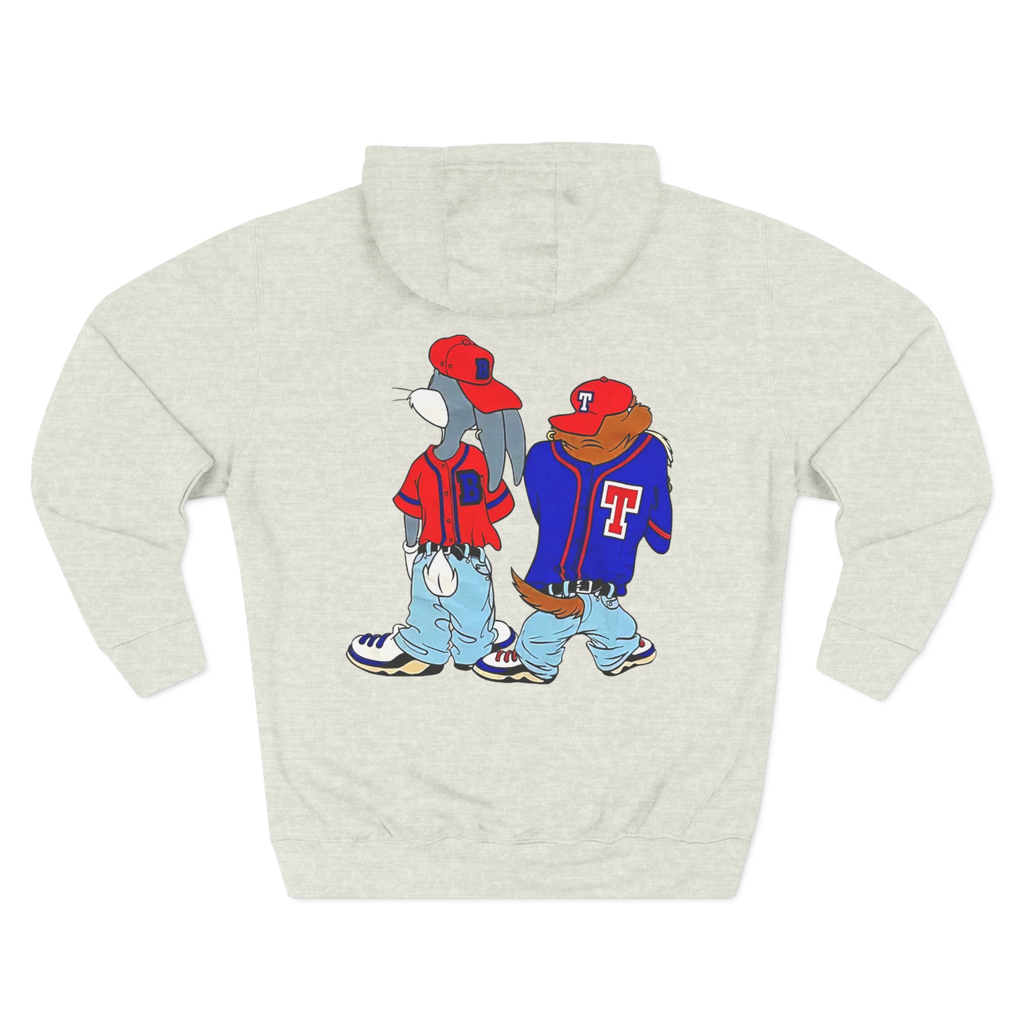 Vintage 90s Looney Tunes Bugs Taz Kris’s Kross Three-Panel Fleece Hoodie