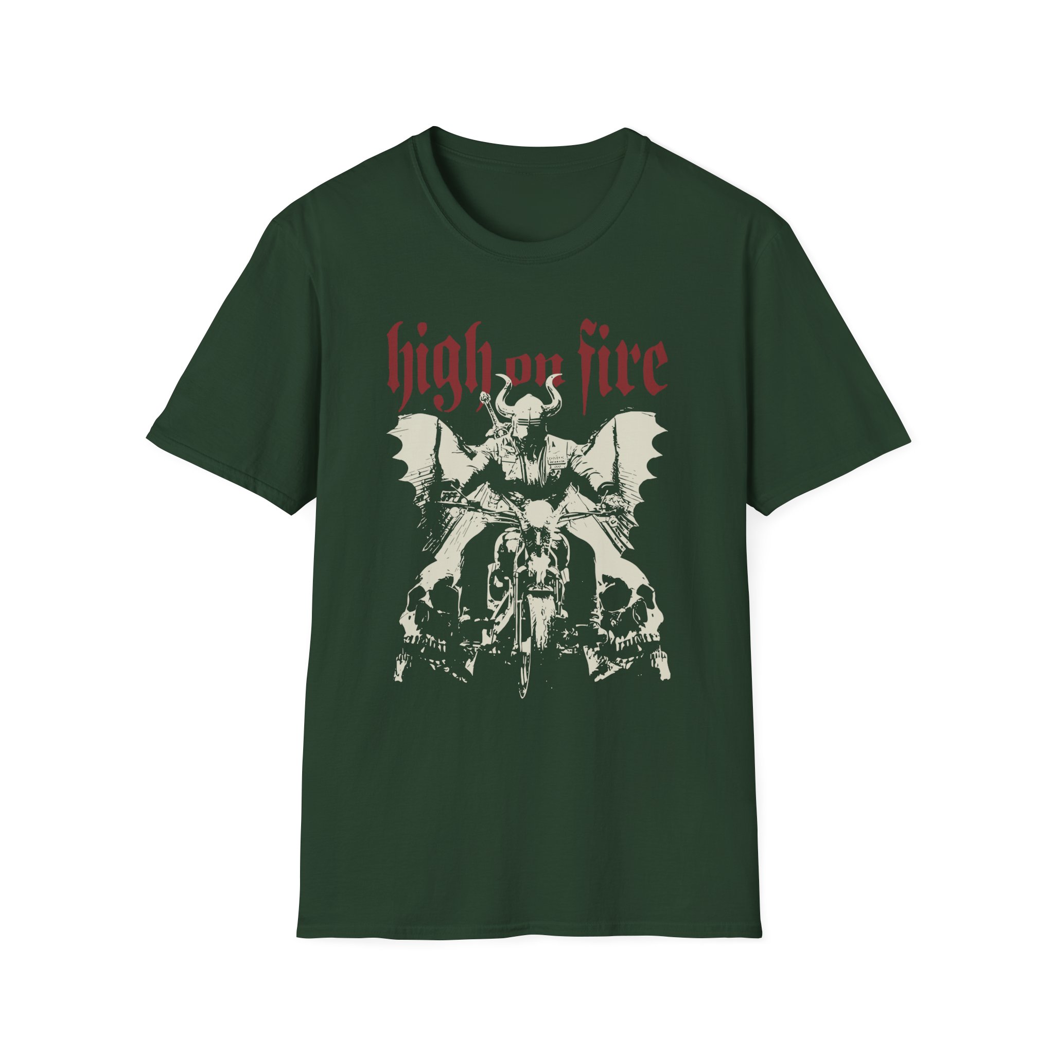 High on Fire Biker Unisex Softstyle T-Shirt