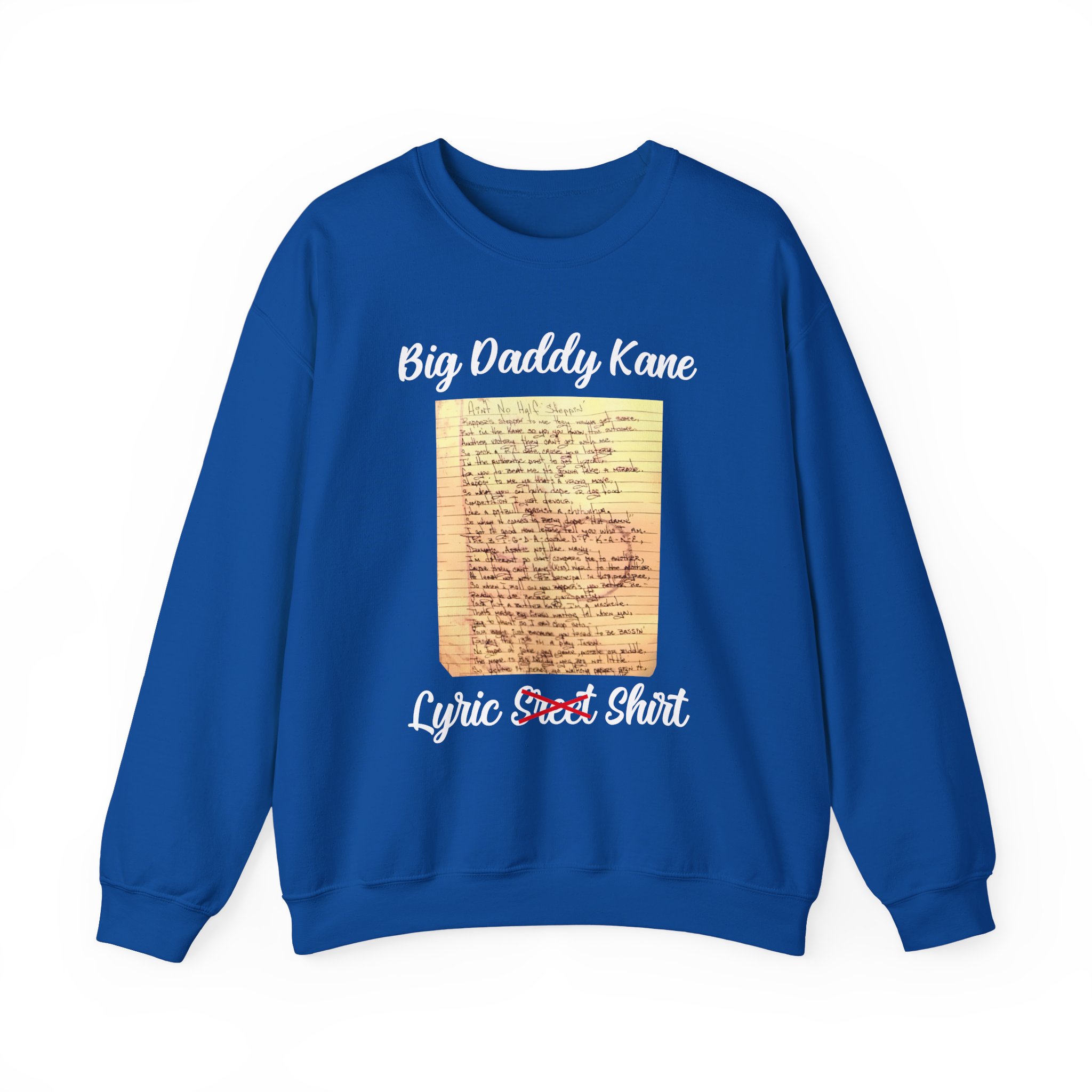 Big Daddy Kane Ain't No Half Steppin Lyric sheet Unisex Heavy Blend Crewneck Sweatshirt