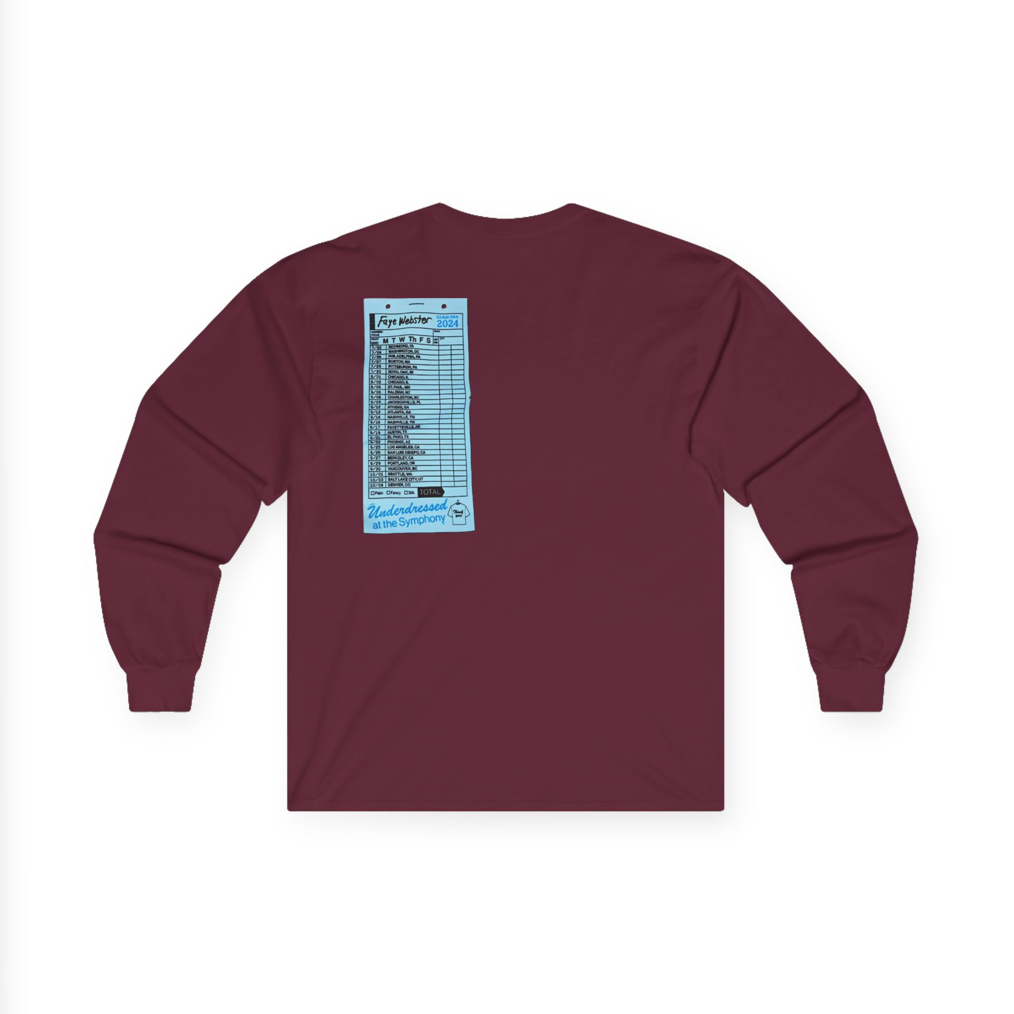 Faye Webster Underdressed at the Symphony 2024 Tour Unisex Ultra Cotton Long Sleeve Tee