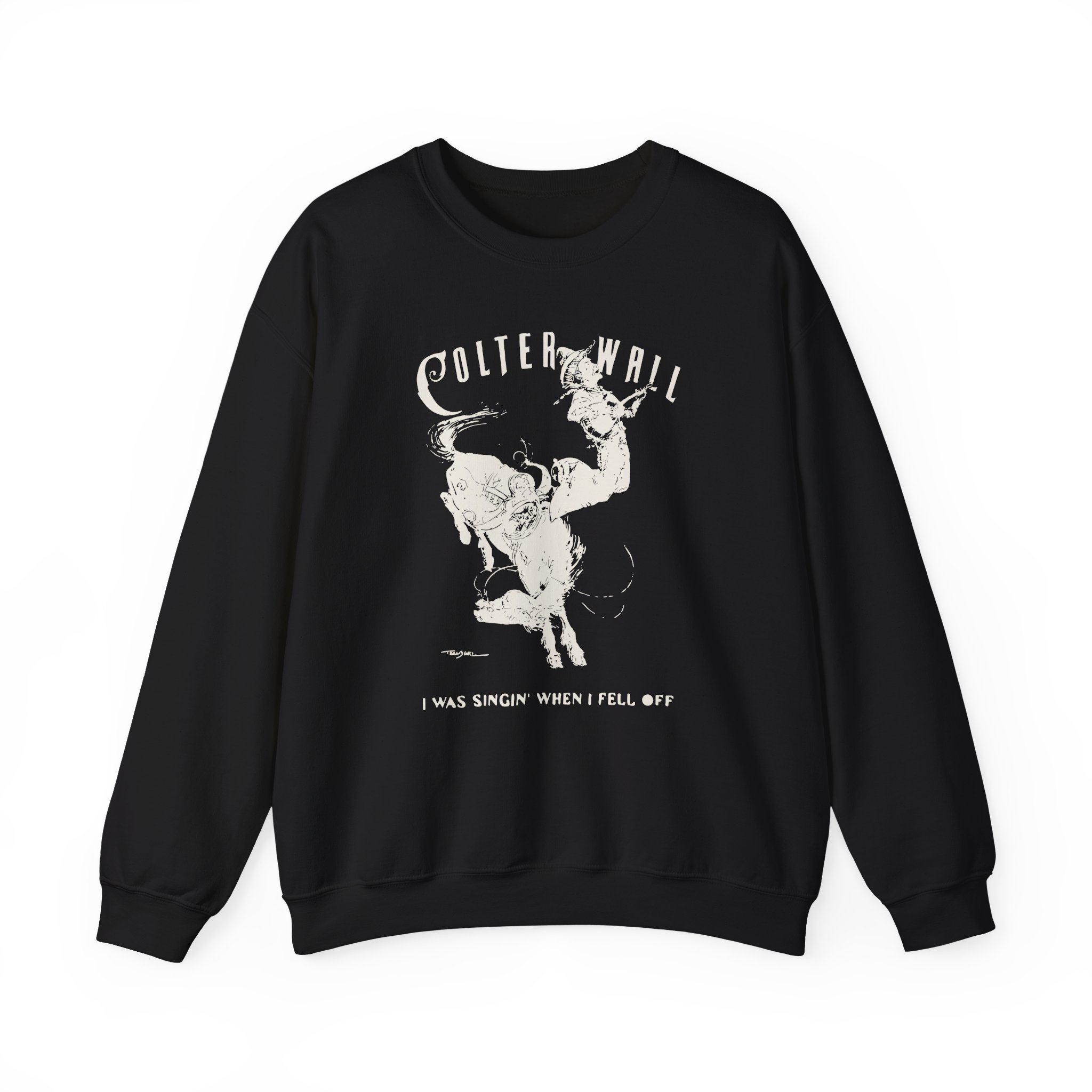 Colter Wall I Was Singin' When I Fell Off Unisex Heavy Blendâ„¢ Crewneck Sweatshirt