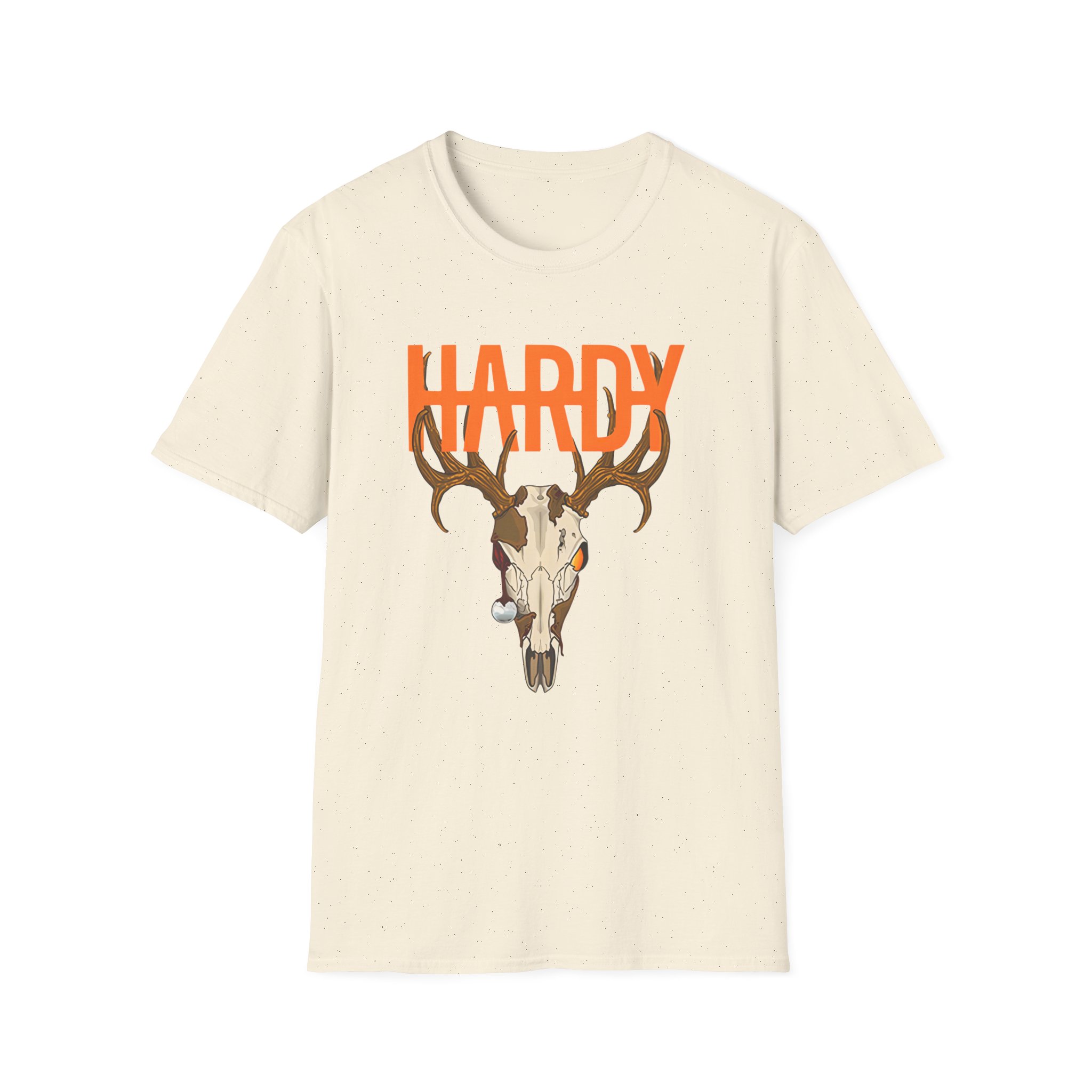 Hardy Deer Skull Unisex Softstyle T-Shirt