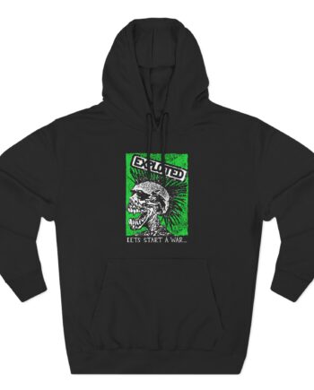 The Exploited Let's Start a War Skull Three-Panel Fleece Hoodie