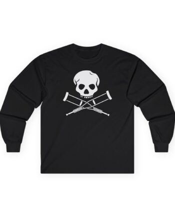 Jackass Skull and Crutches Unisex Ultra Cotton Long Sleeve Tee