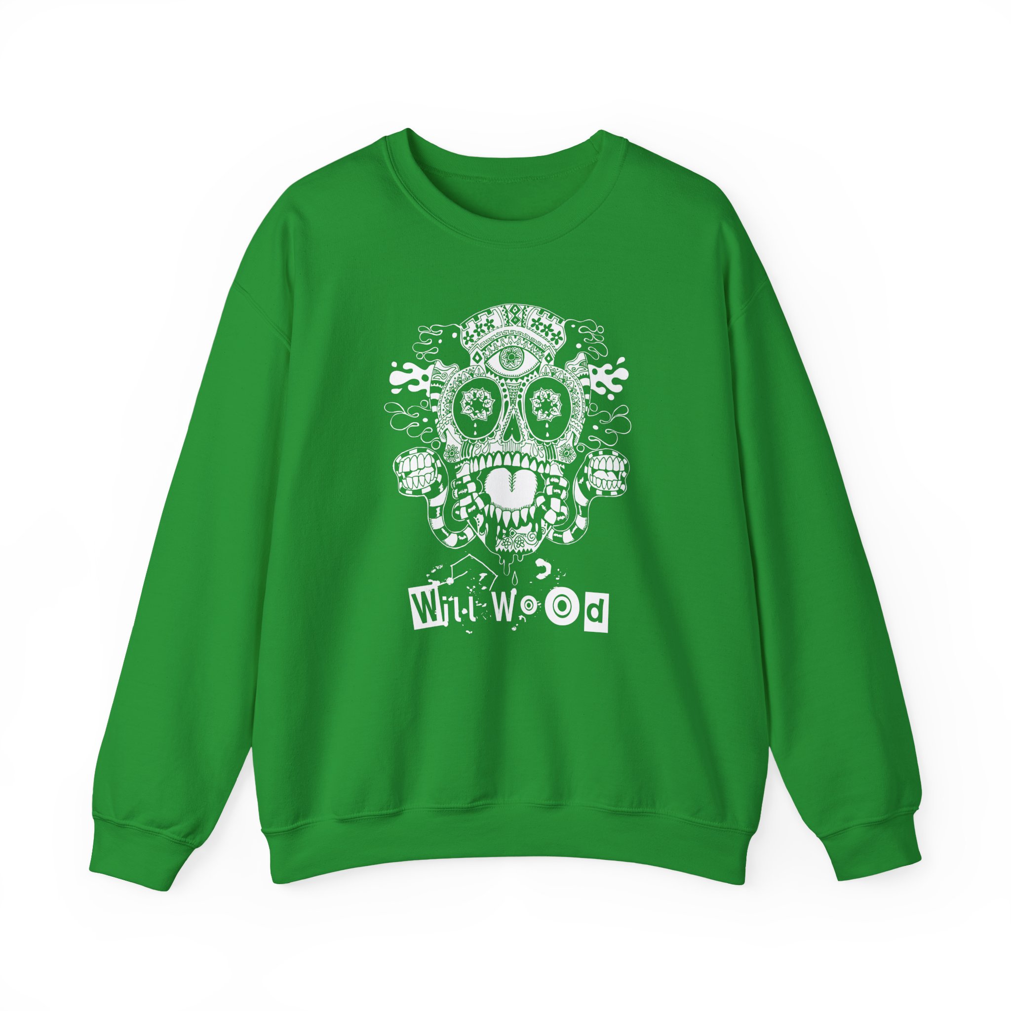 Will Wood Host Skull Unisex Heavy Blendâ„¢ Crewneck Sweatshirt