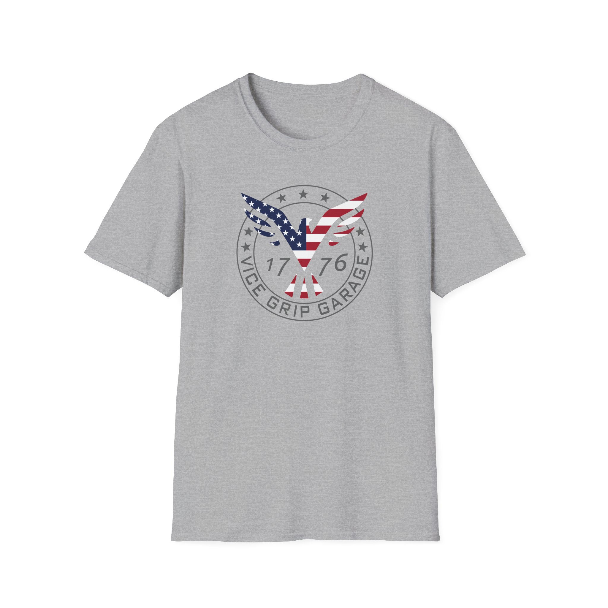 Vicegripgarage Patriotic Flying Eagle Unisex Softstyle T-Shirt