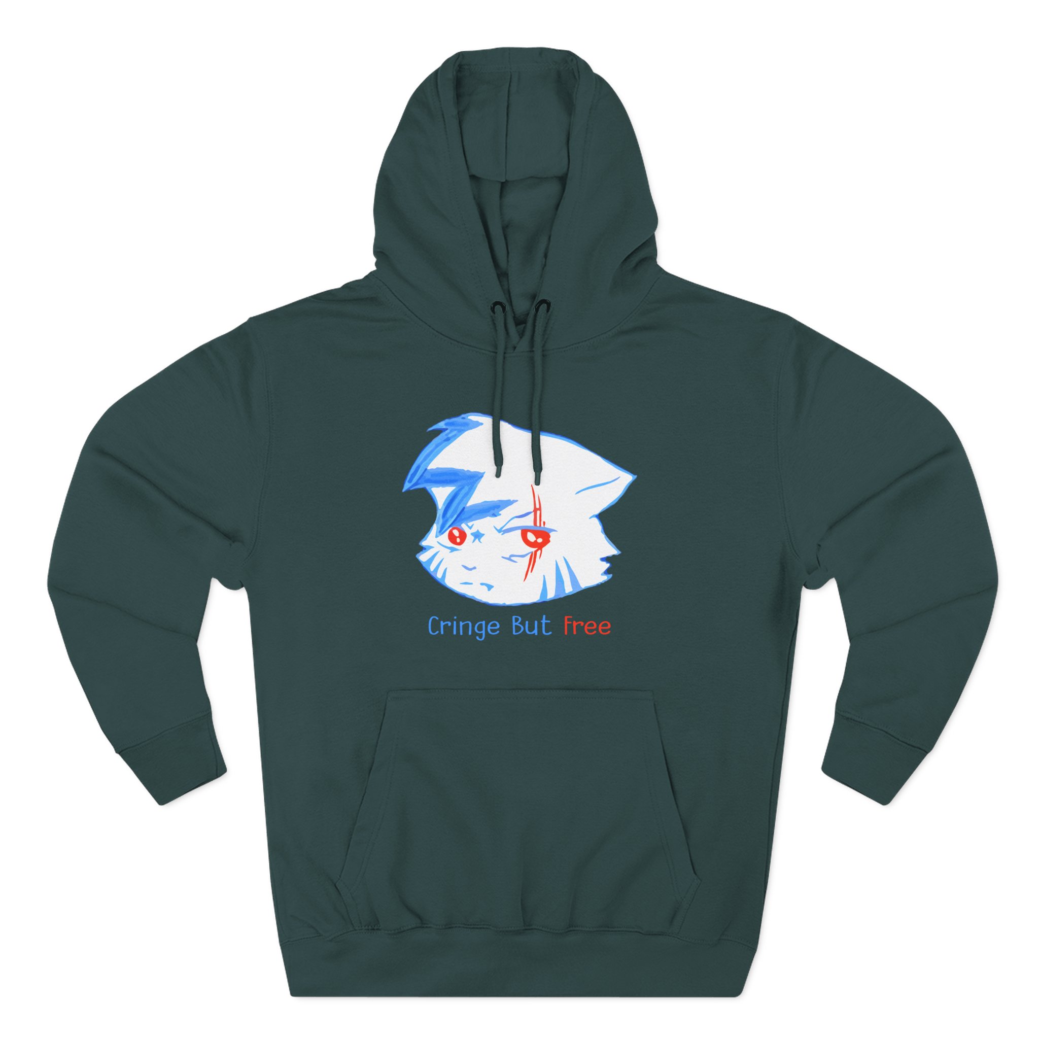 Izzzyzzz Cringe but Free Three-Panel Fleece Hoodie