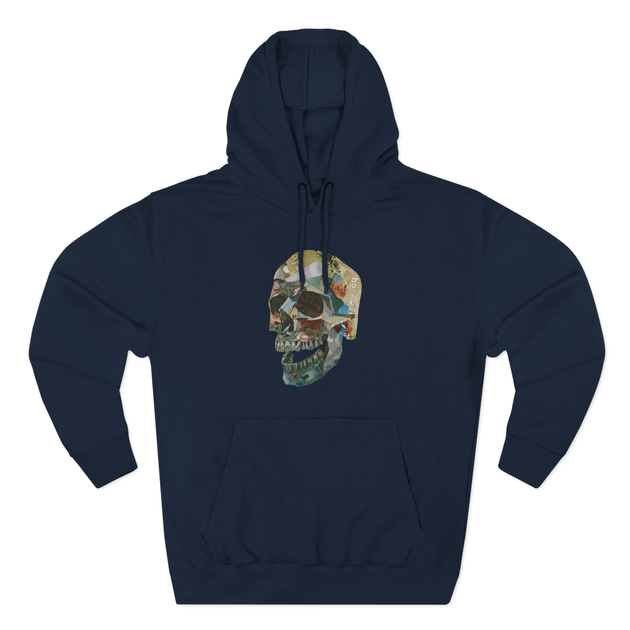Hot Water Music Album Collage Skull Three-Panel Fleece Hoodie