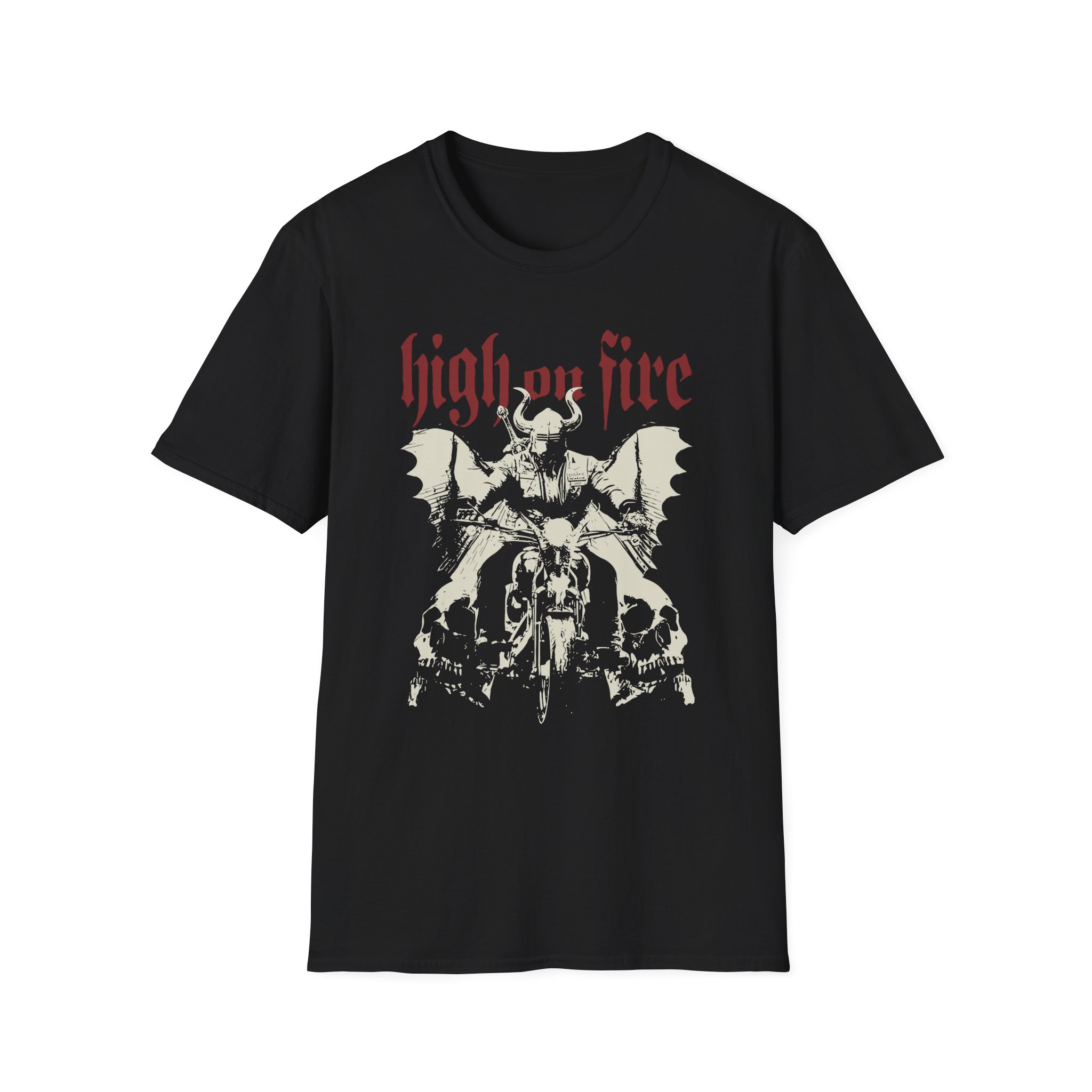 High on Fire Biker Unisex Softstyle T-Shirt