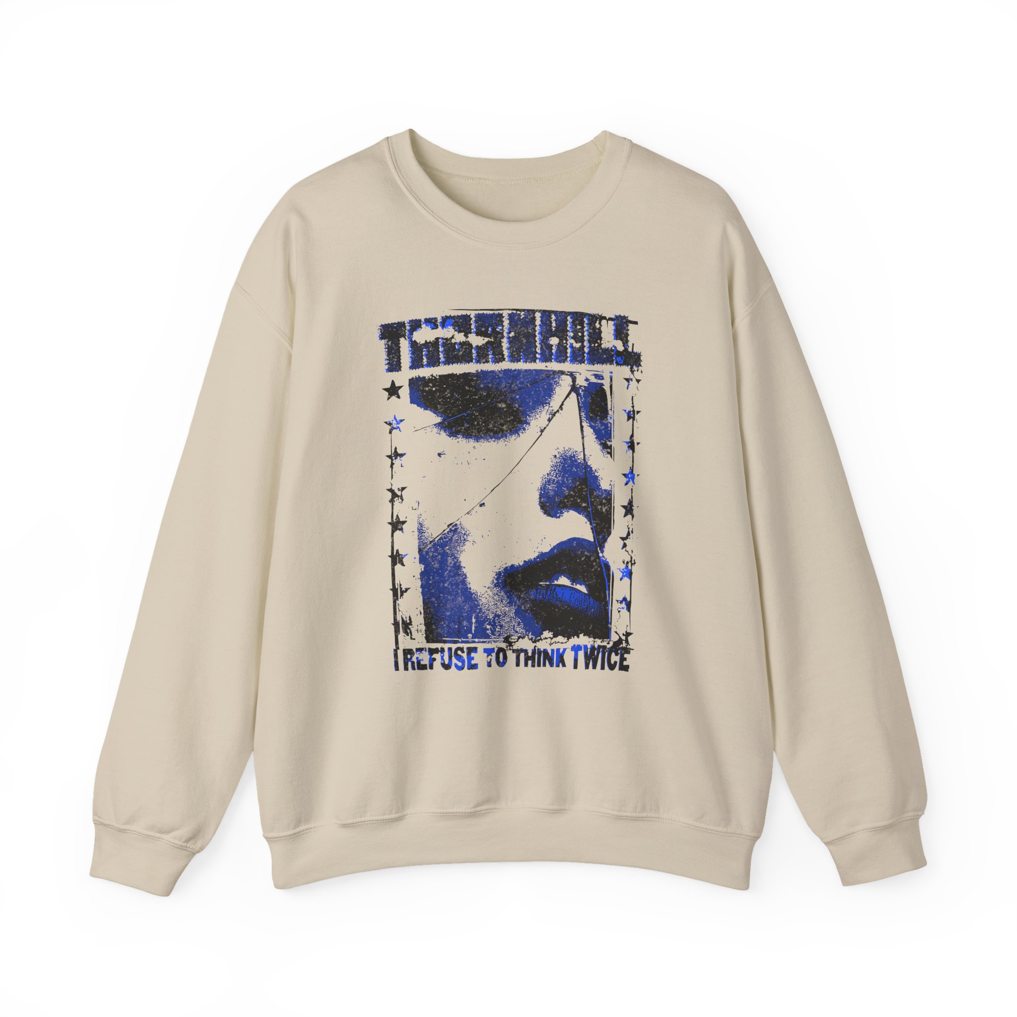 Thornhill Think Twice Sand Unisex Heavy Blendâ„¢ Crewneck Sweatshirt