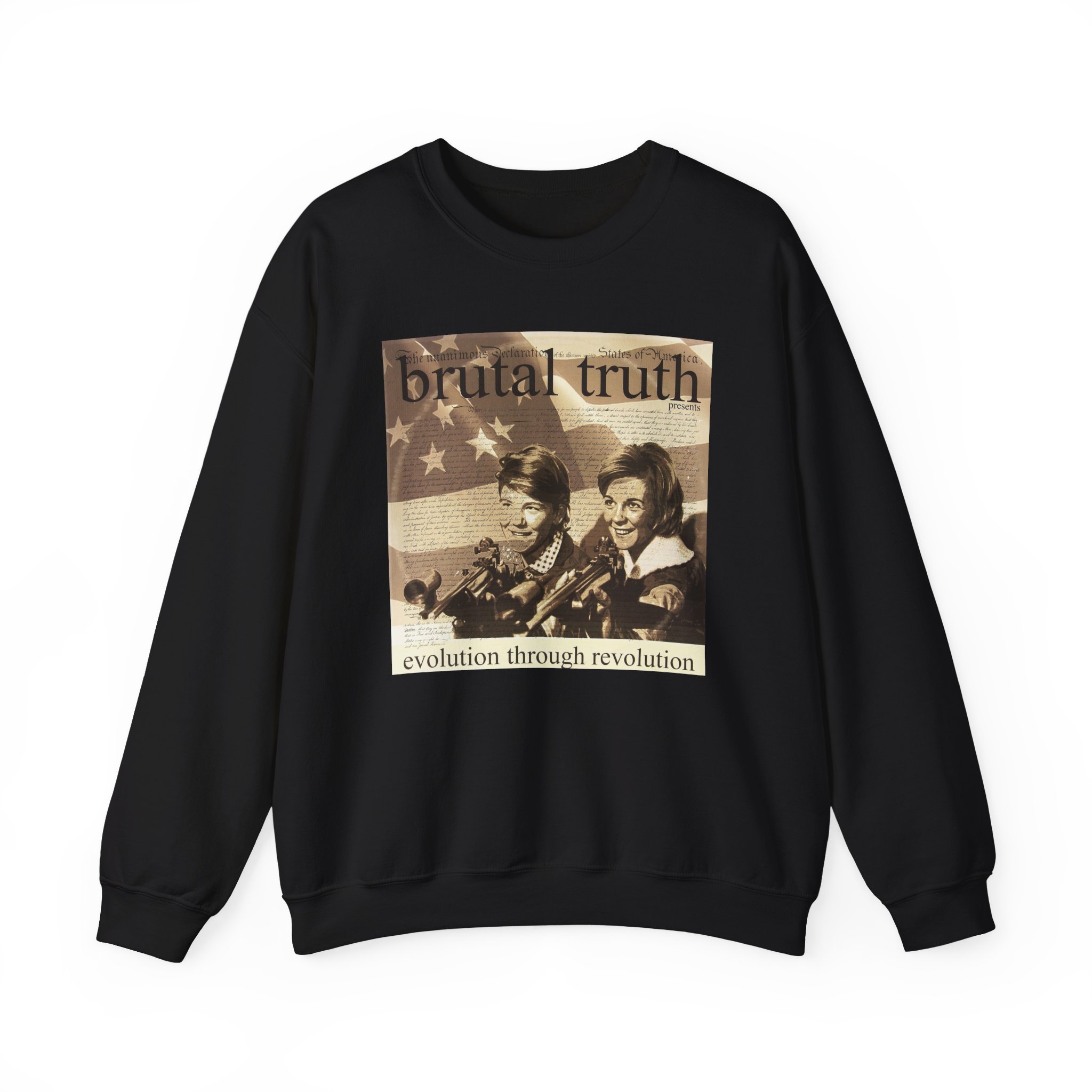 Brutal Truth Evolution Through Revolution Unisex Heavy Blend Crewneck Sweatshirt