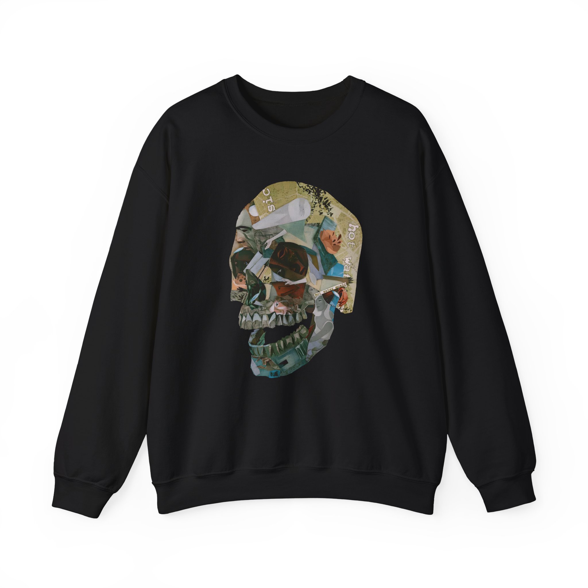 Hot Water Music Album Collage Skull Unisex Heavy Blendâ„¢ Crewneck Sweatshirt