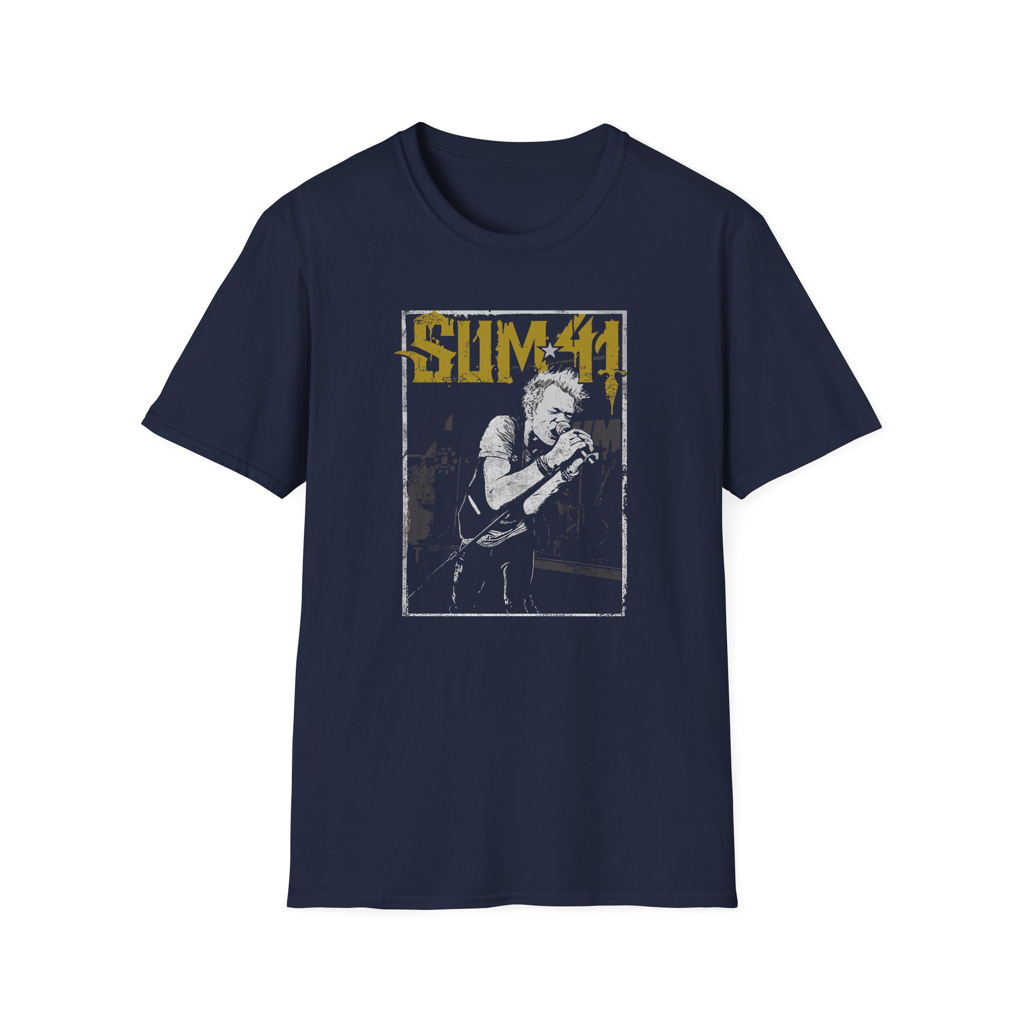 Sum 41 Illustrated Live Shot Unisex Softstyle T-Shirt