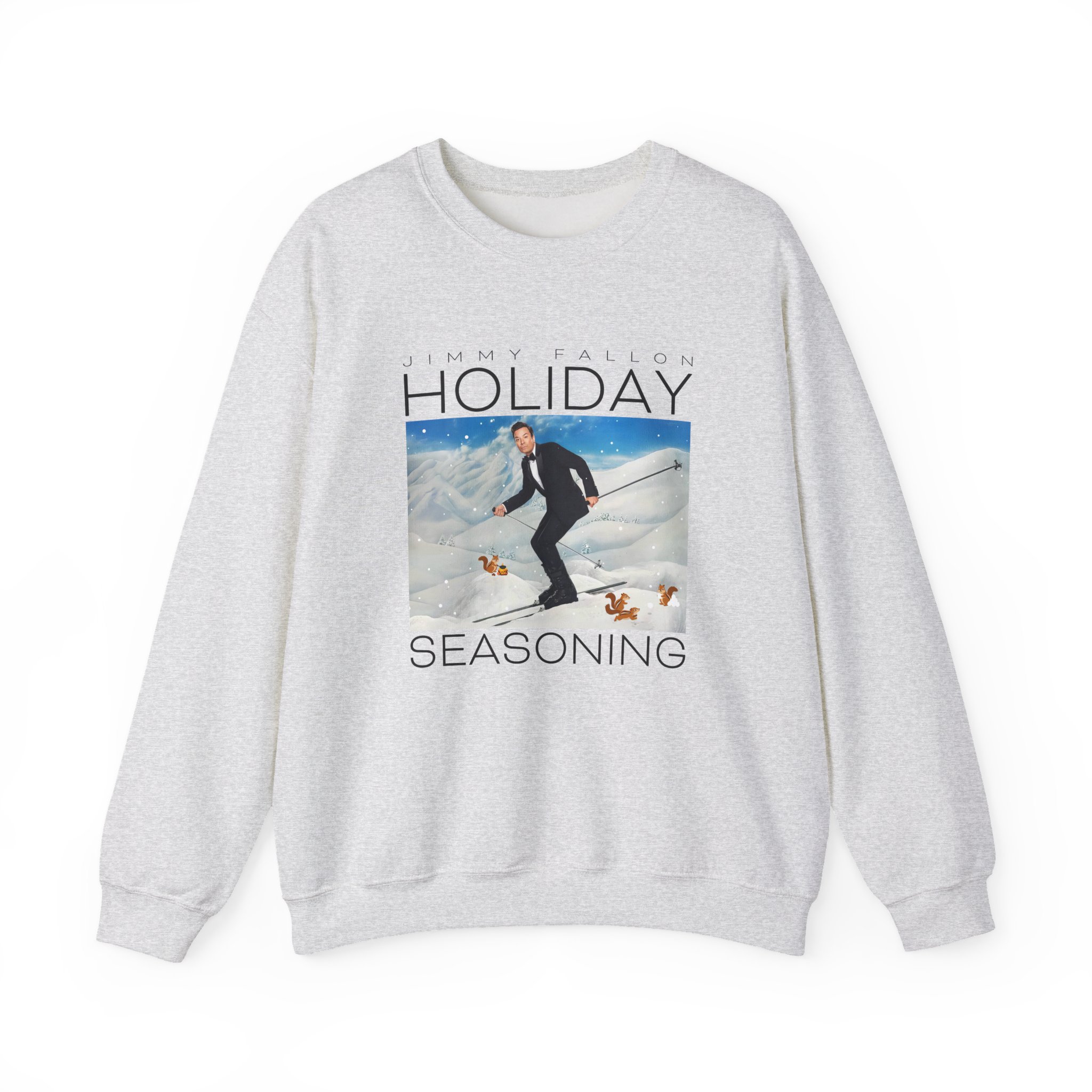 Jimmy Fallon Holiday Seasoning Unisex Heavy Blendâ„¢ Crewneck Sweatshirt