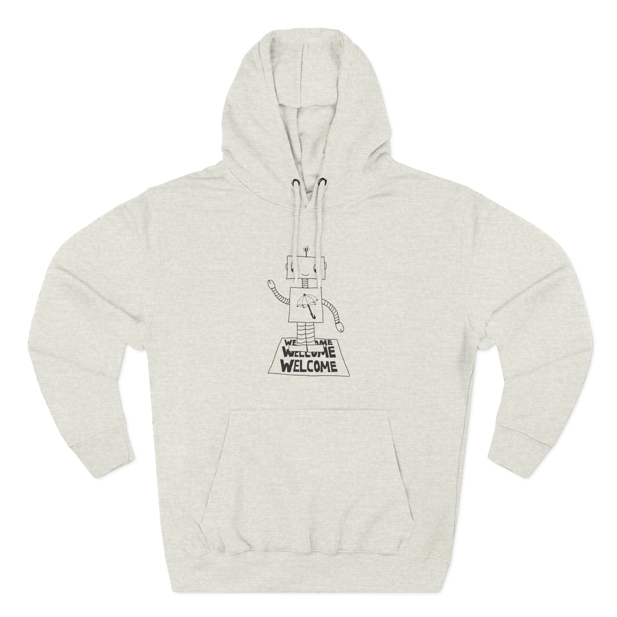 Armchair Expert Robot Three-Panel Fleece Hoodie