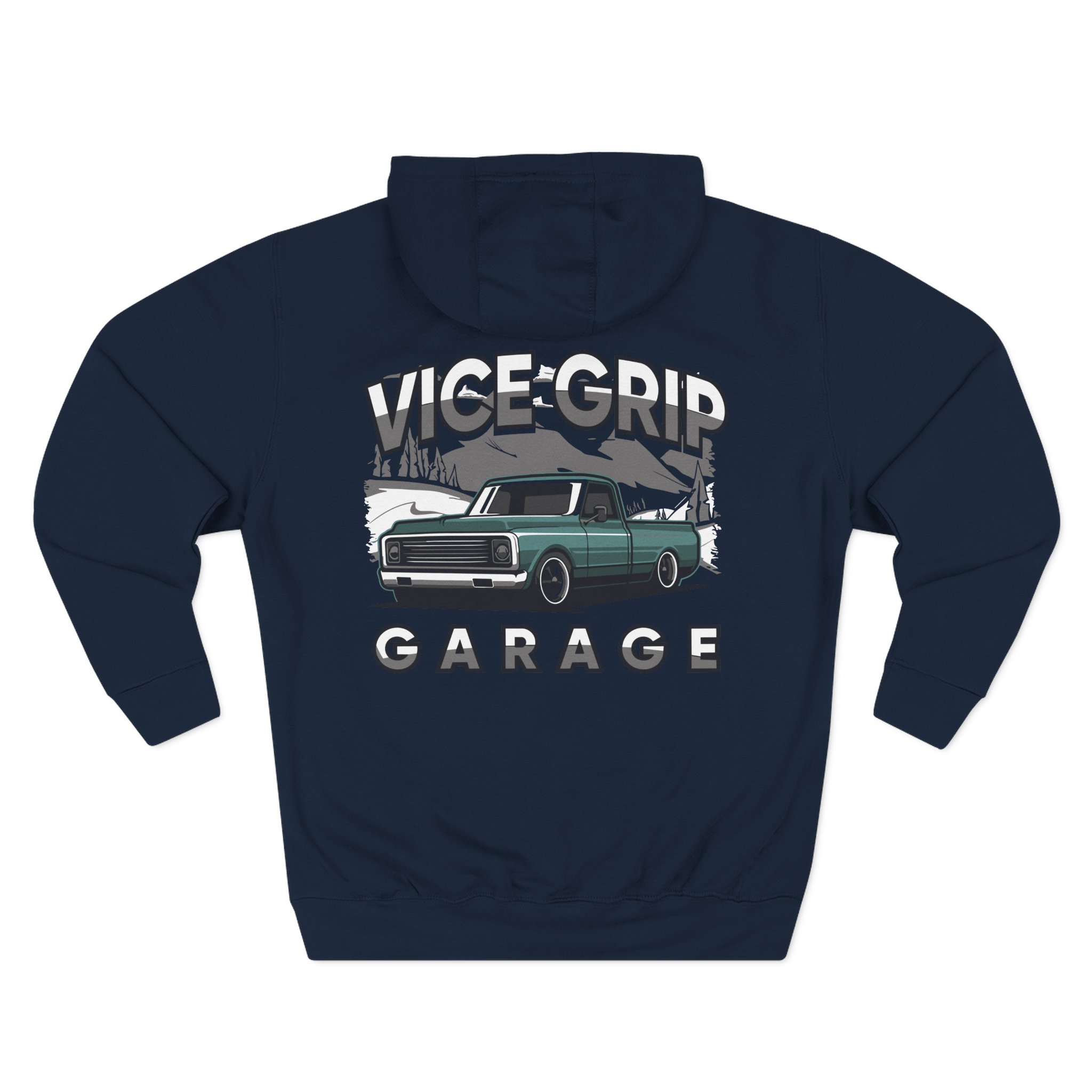 Vicegripgarage Winter Truck Three-Panel Fleece Hoodie