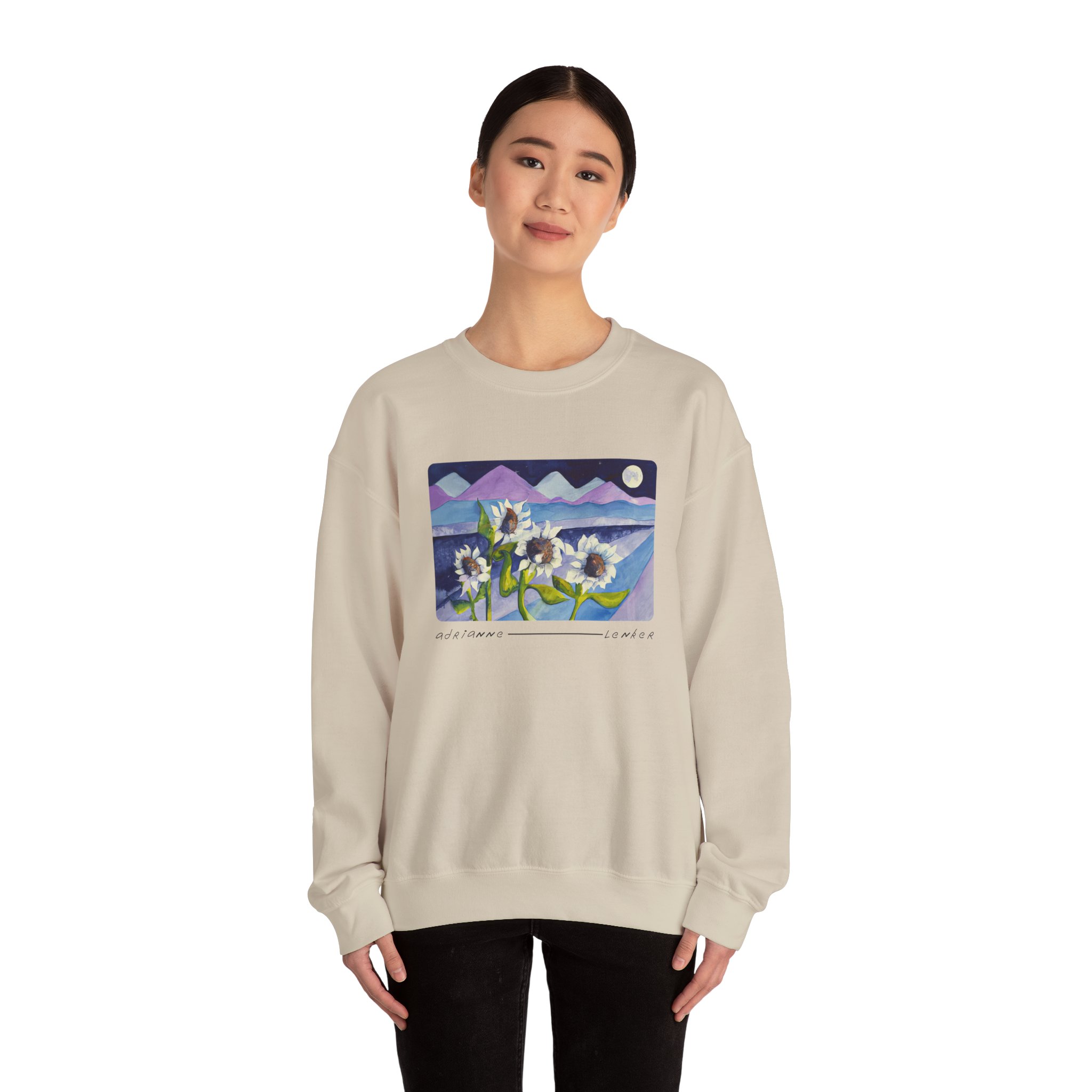 Adrianne Lenker Mema Moonflowers Unisex Heavy Blend Crewneck Sweatshirt