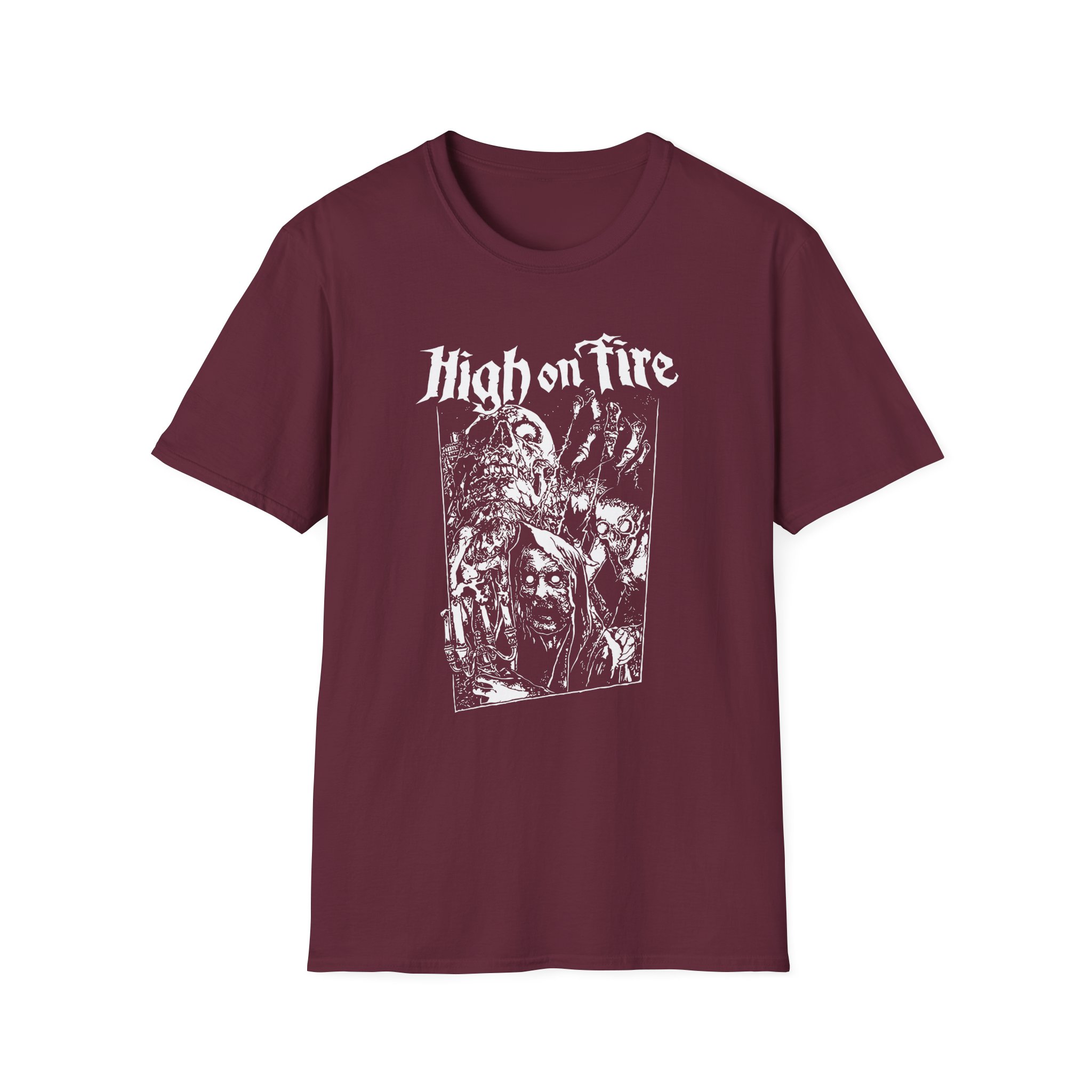 High on Fire Horror Unisex Softstyle T-Shirt
