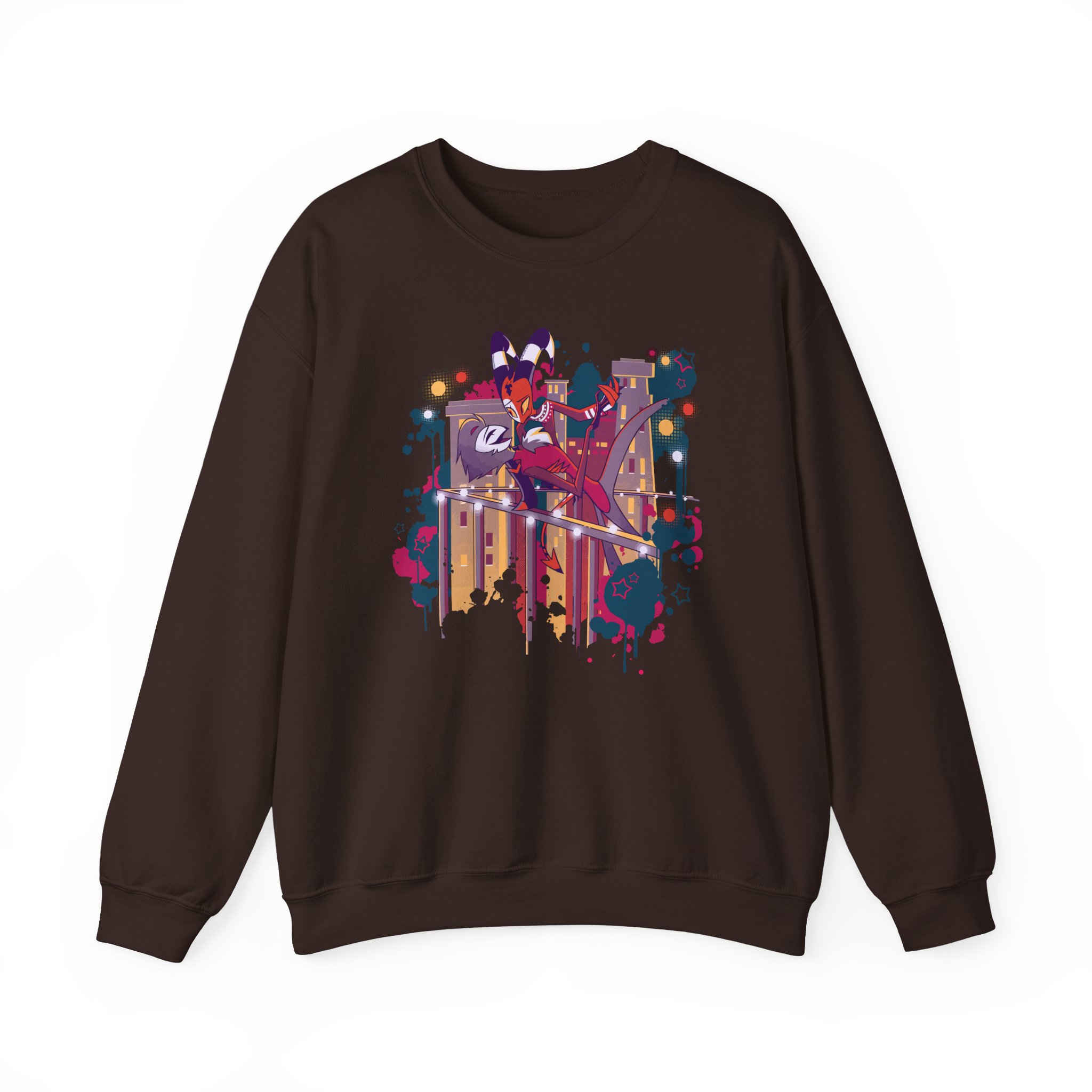 Vivziepop Stolas + Blitz Rooftop Dance Unisex Heavy Blendâ„¢ Crewneck Sweatshirt