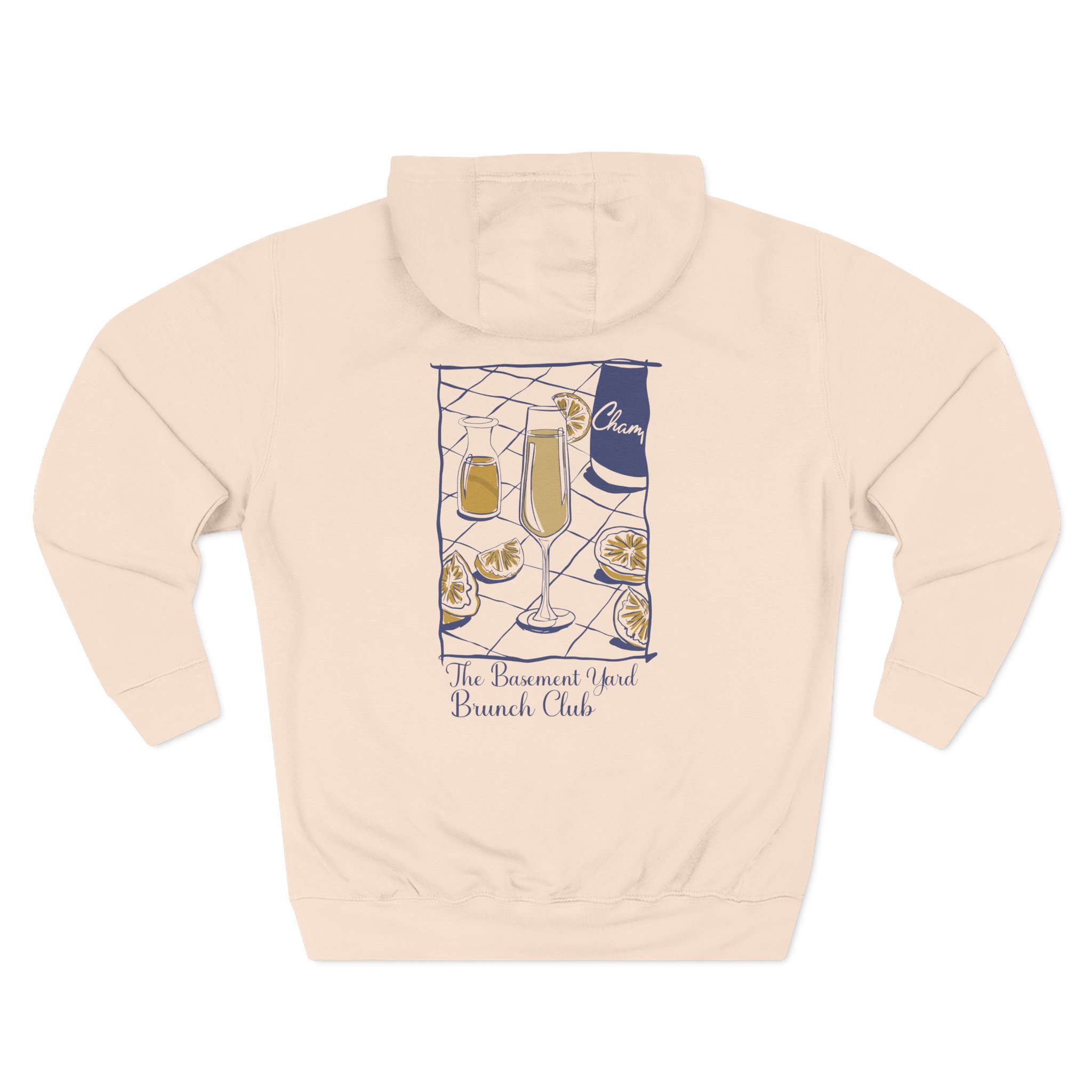 Basement Yard Mimosa Brunch Club Three-Panel Fleece Hoodie