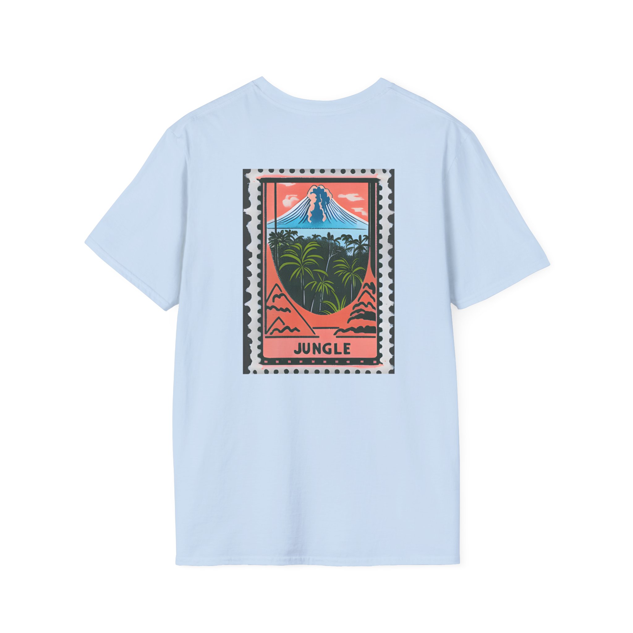 Jungle / Volcano Paradise Stamp Unisex Softstyle T-Shirt