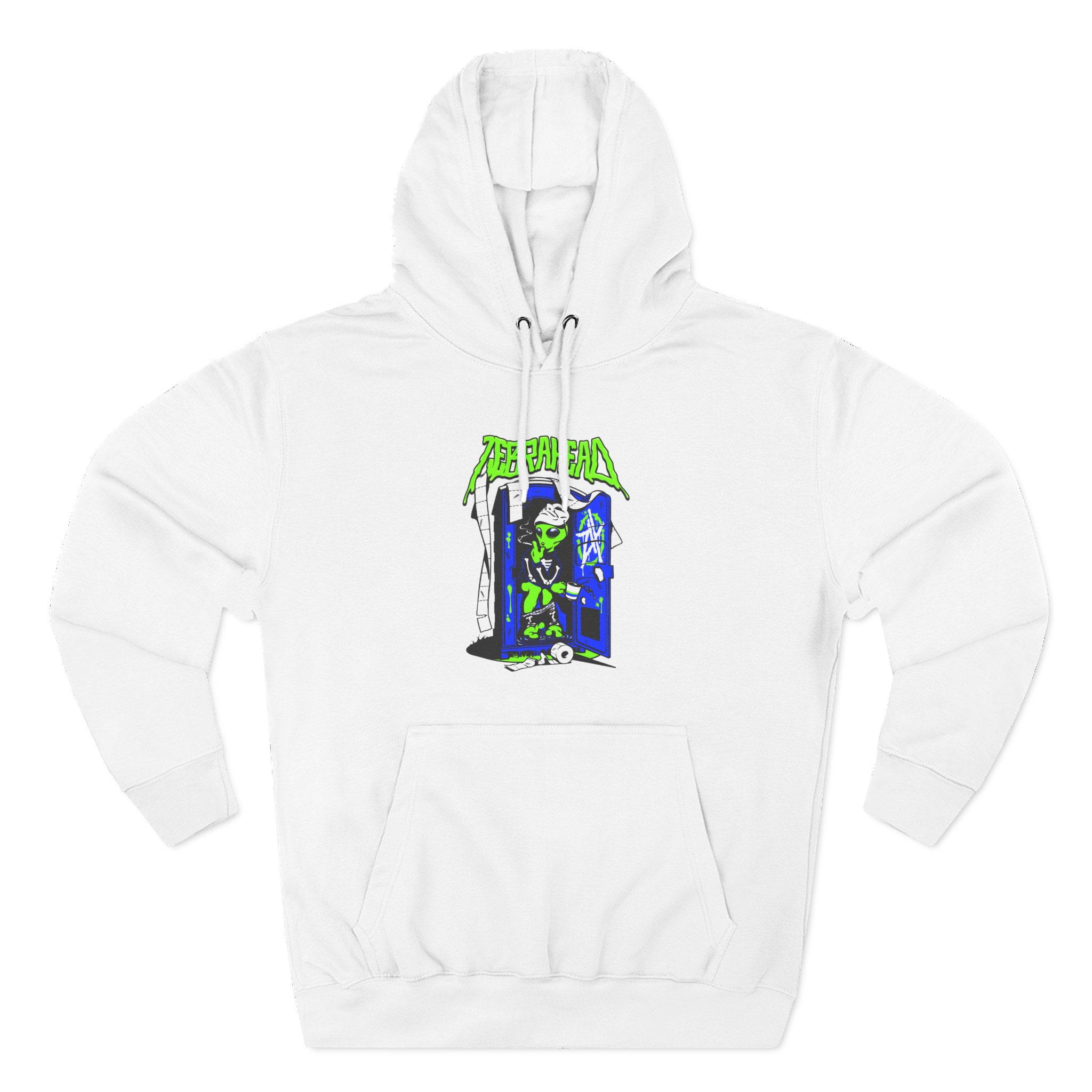 Zebrahead White ZH Coffee break Three-Panel Fleece Hoodie