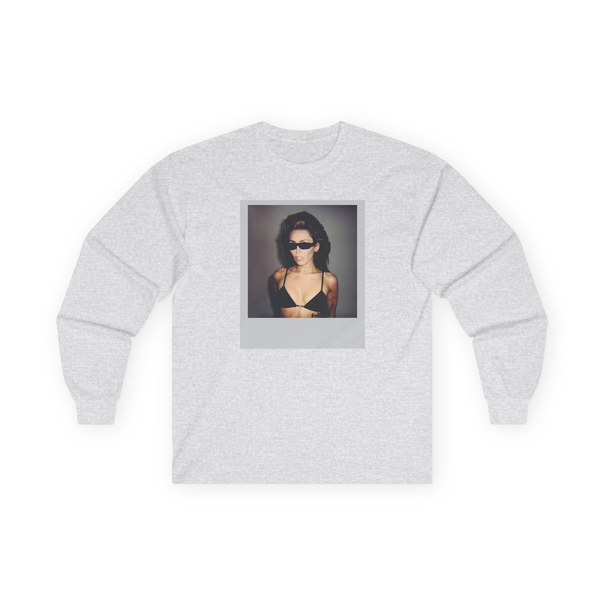 Miley Cyrus Polaroid Photo Unisex Ultra Cotton Long Sleeve Tee