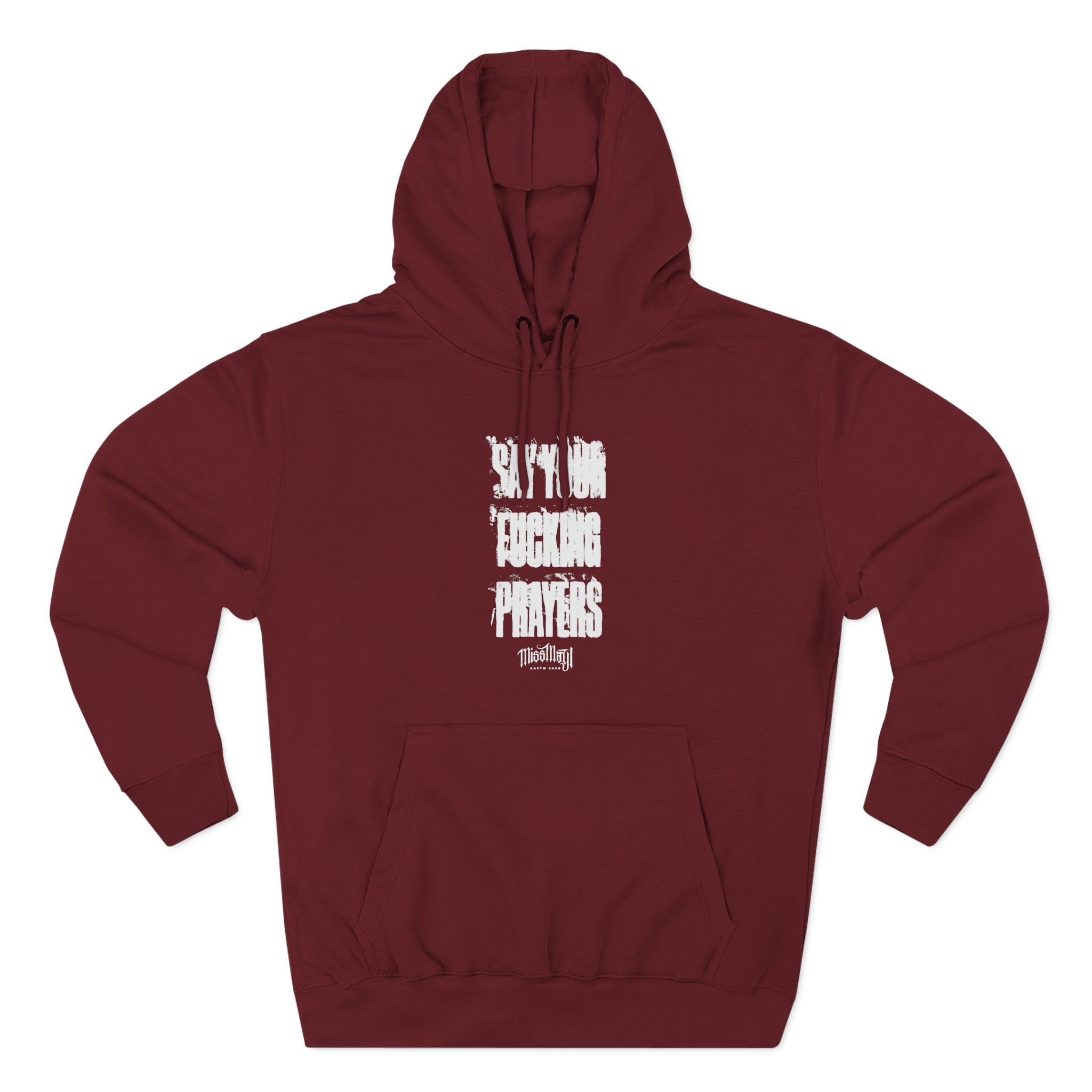 Miss May I Glow in the Dark Prayers Three-Panel Fleece Hoodie