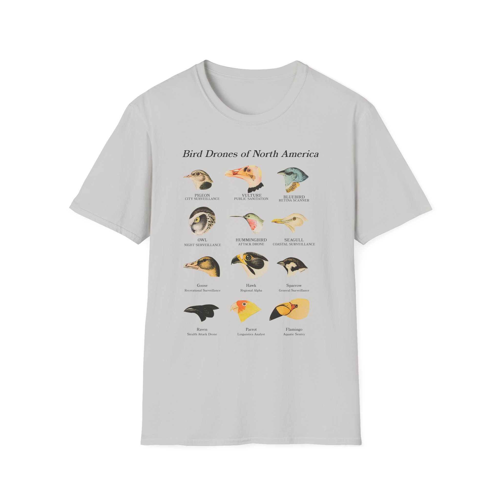 Birds Arent Real Bird Drones of North America Unisex Softstyle T-Shirt