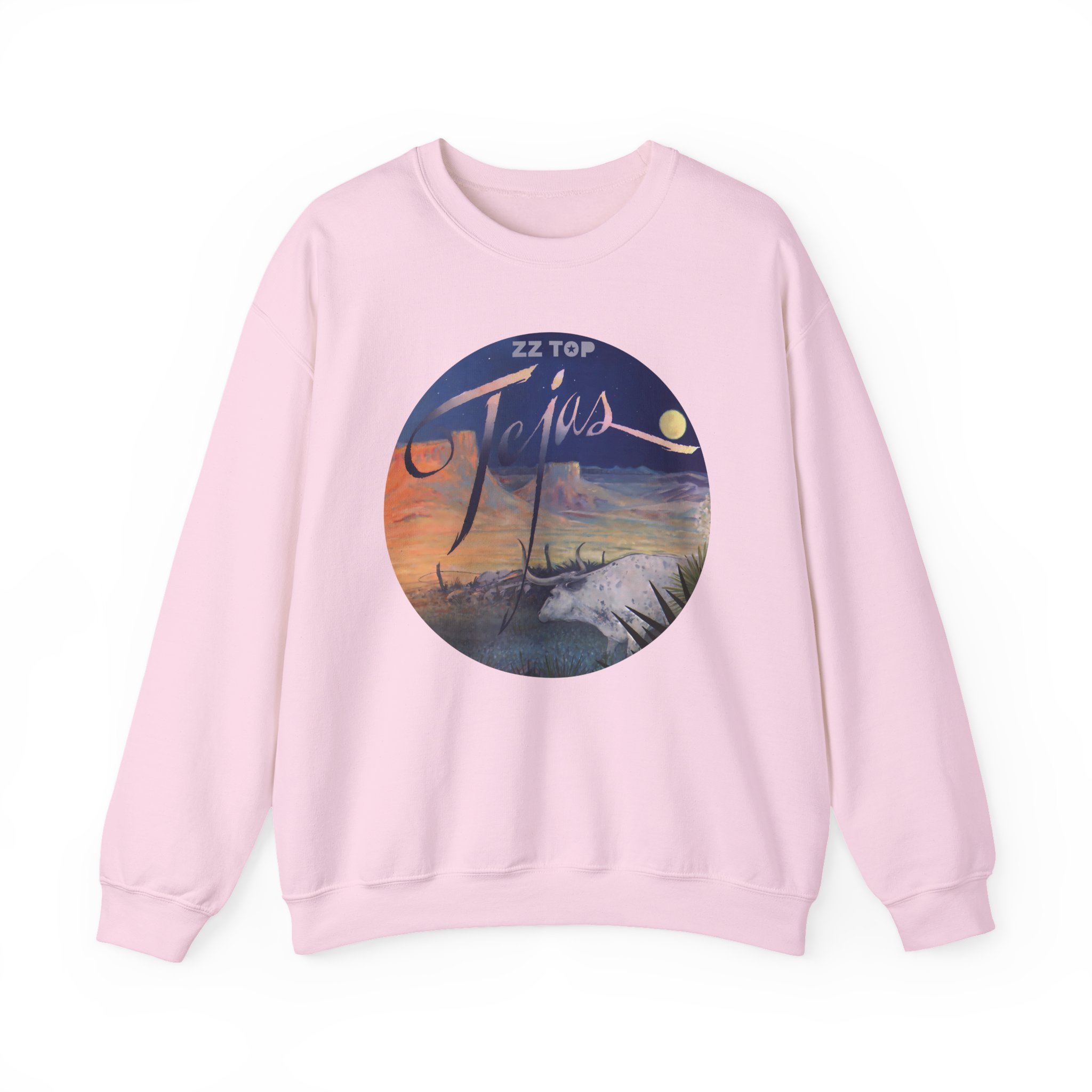 Zz Top 1976 Tejas Beige Unisex Heavy Blendâ„¢ Crewneck Sweatshirt