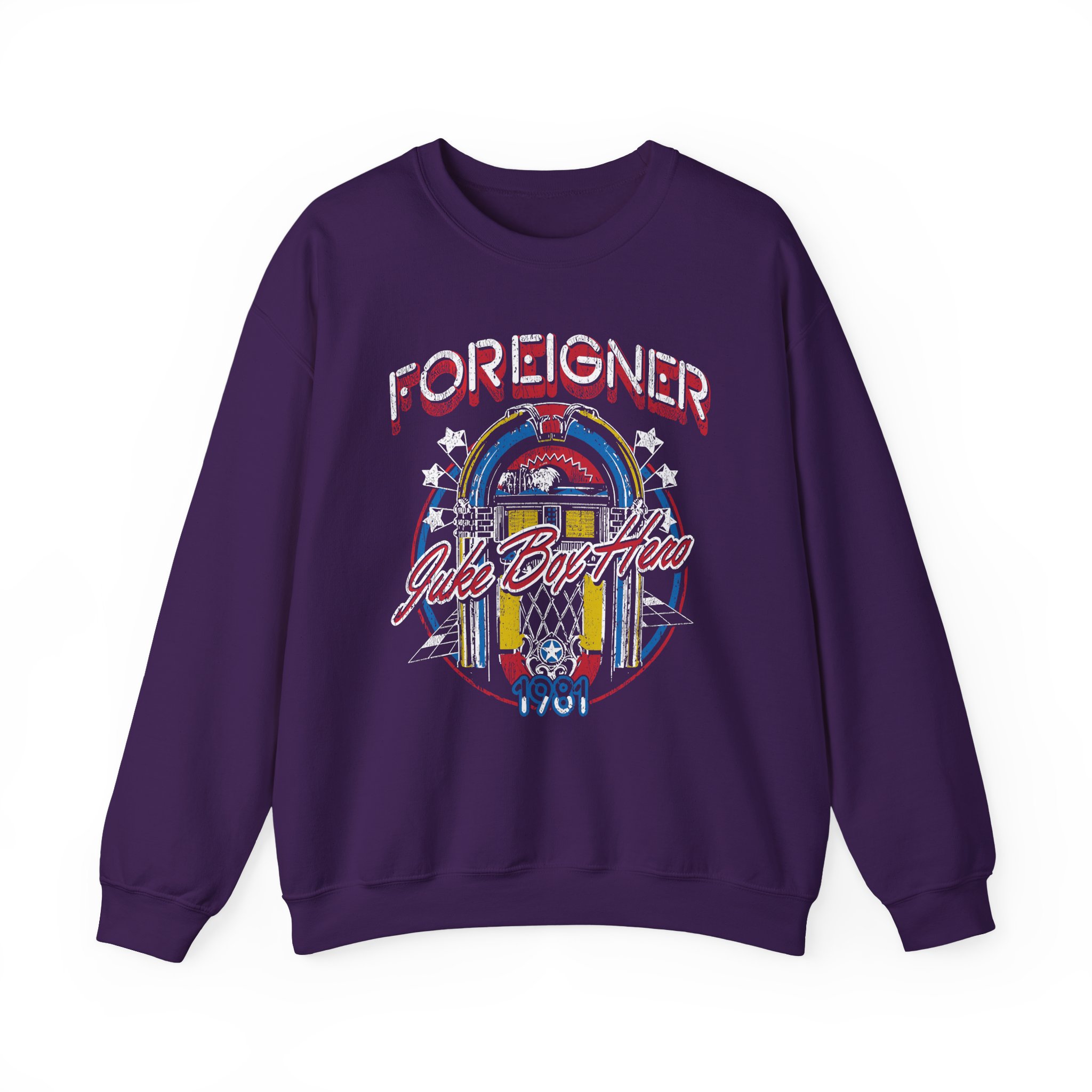 Foreigner Juke Box Hero Unisex Heavy Blendâ„¢ Crewneck Sweatshirt