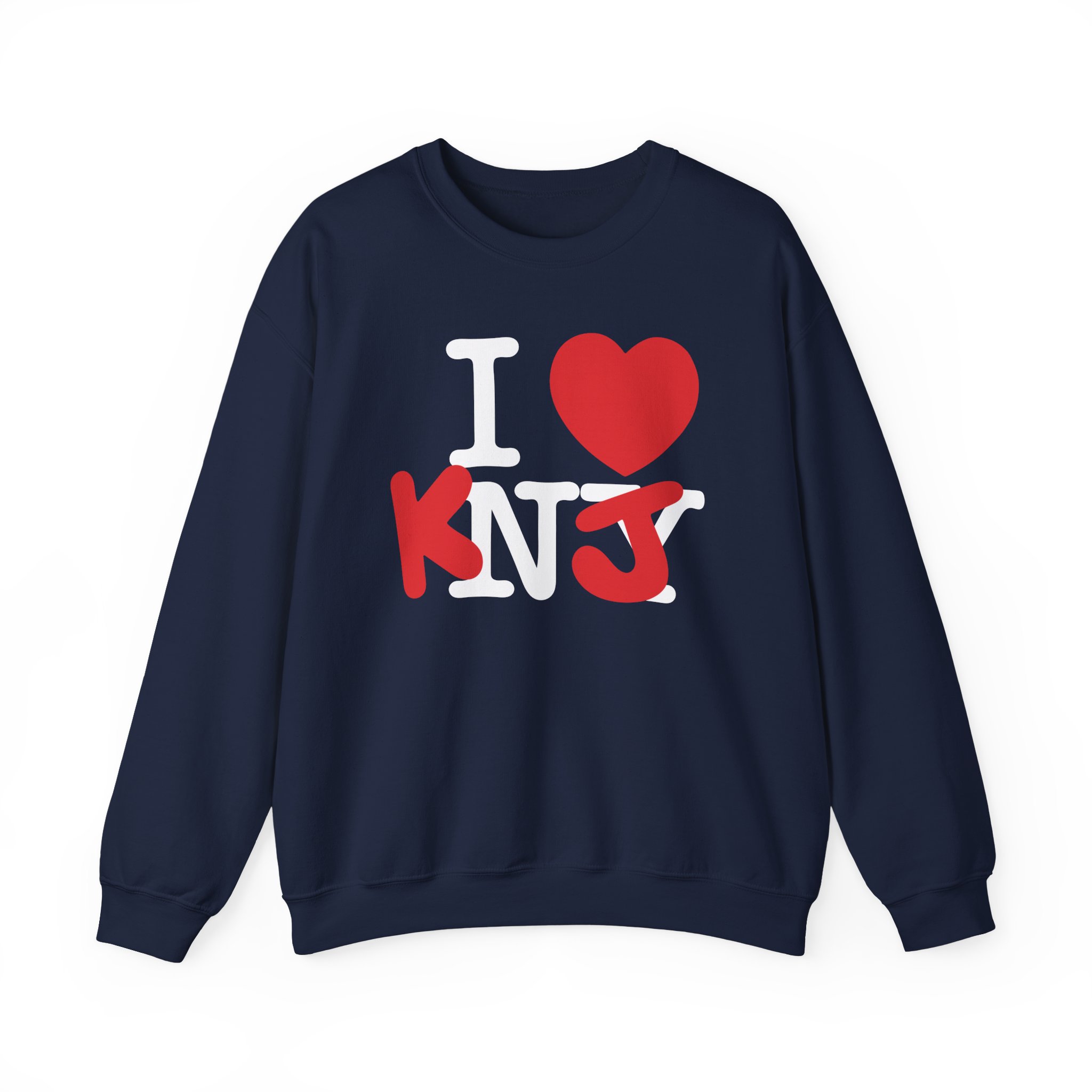 KNJ I Love Unisex Heavy Blendâ„¢ Crewneck Sweatshirt