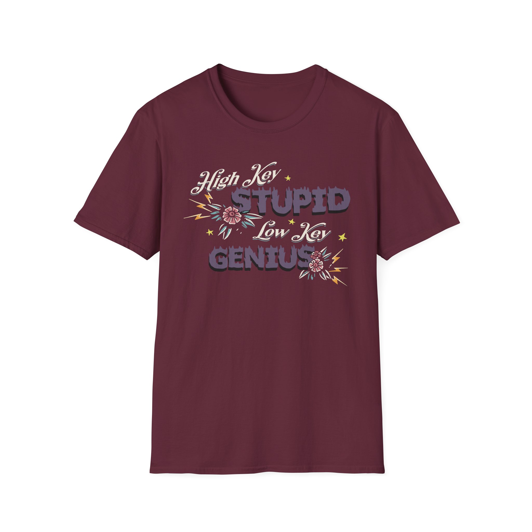 Kallmekris High Key Stupid Genius Unisex Softstyle T-Shirt