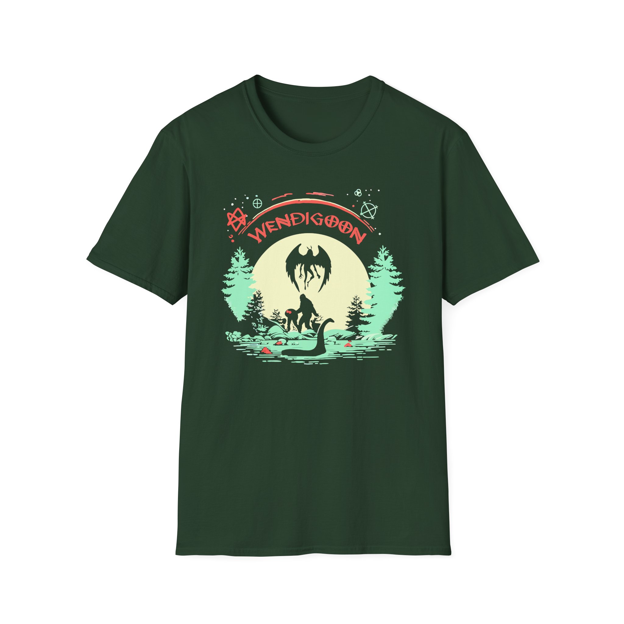 Wendigoon Cryptids on Tour Unisex Softstyle T-Shirt