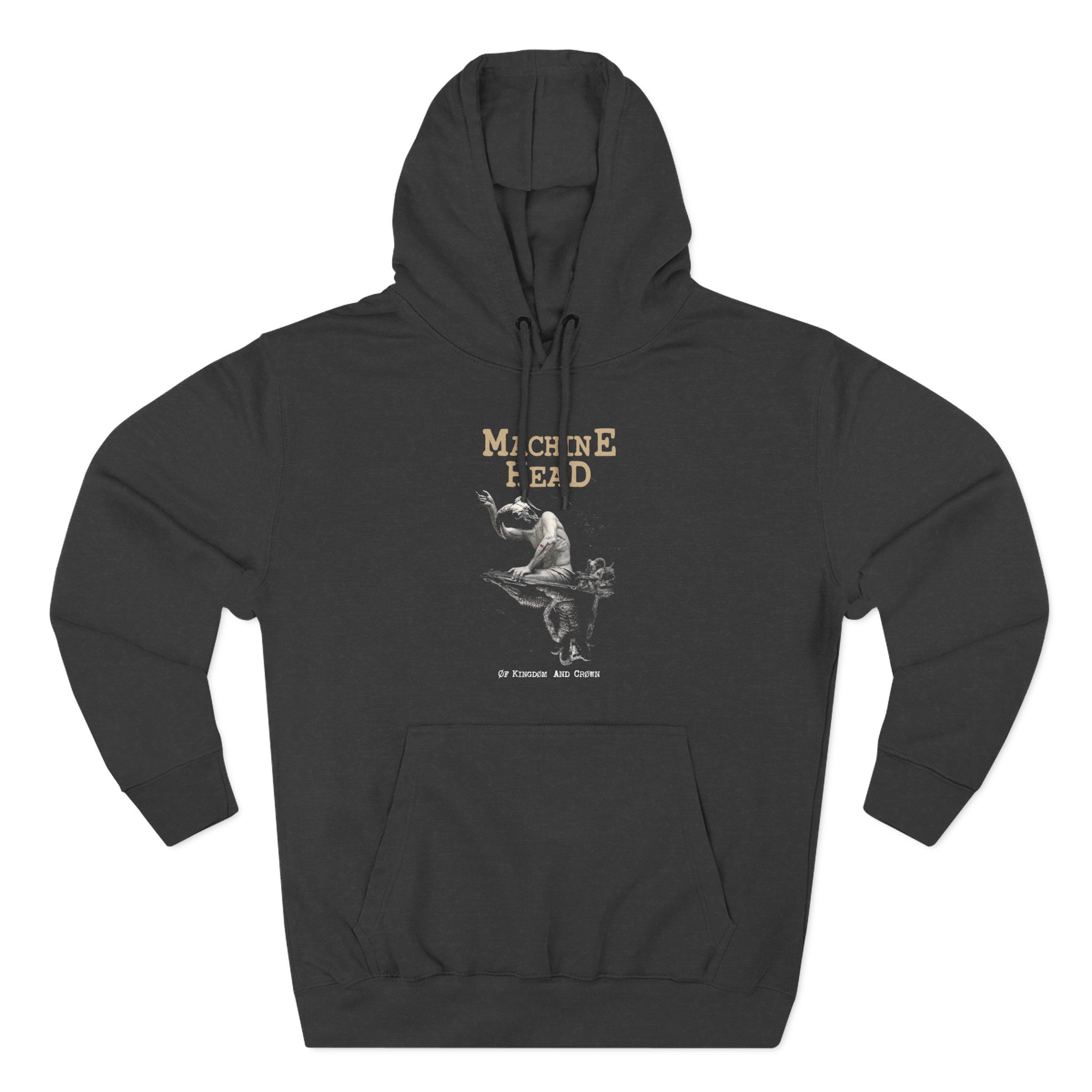 Machine Head Øf Kingdøm and Crøwn Three-Panel Fleece Hoodie