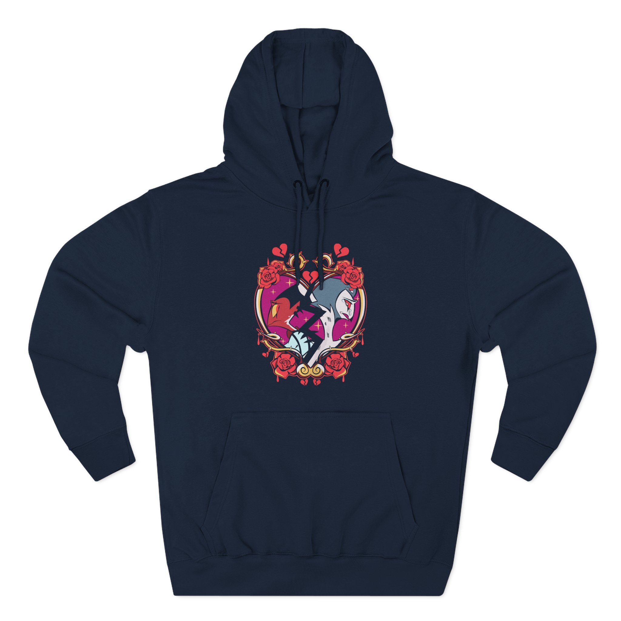 Vivziepop Shattered Hearts Three-Panel Fleece Hoodie