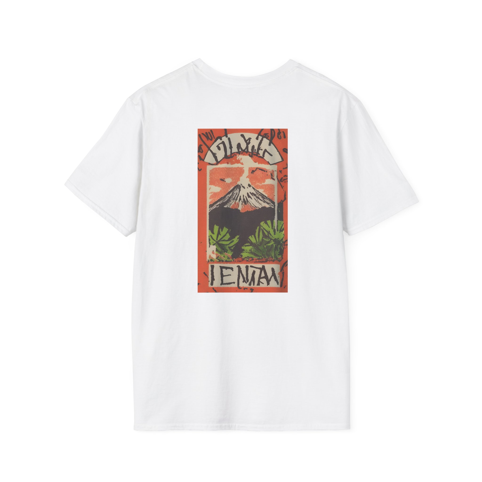 Jungle Volcano Art Unisex Softstyle T-Shirt