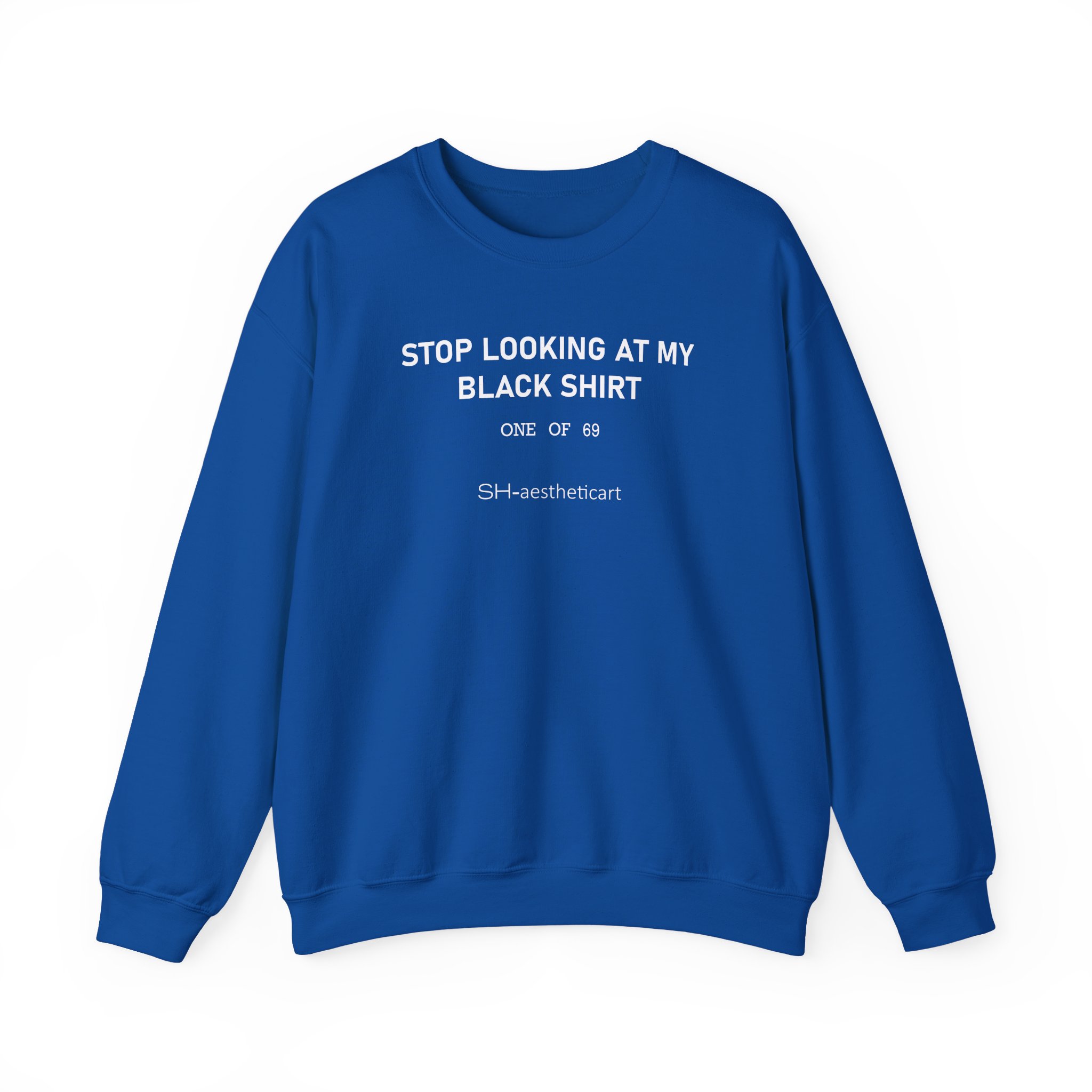 Stephanie Soo Stop Looking at My Black Unisex Heavy Blendâ„¢ Crewneck Sweatshirt