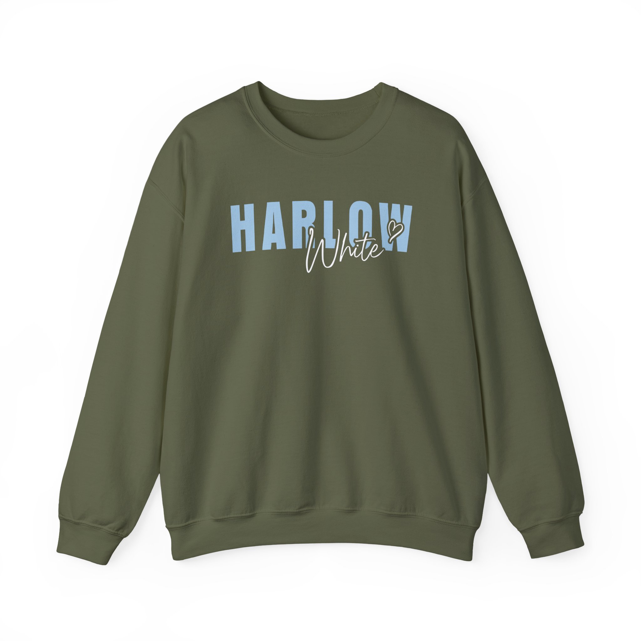 Harlow and Popcorn White Unisex Heavy Blendâ„¢ Crewneck Sweatshirt