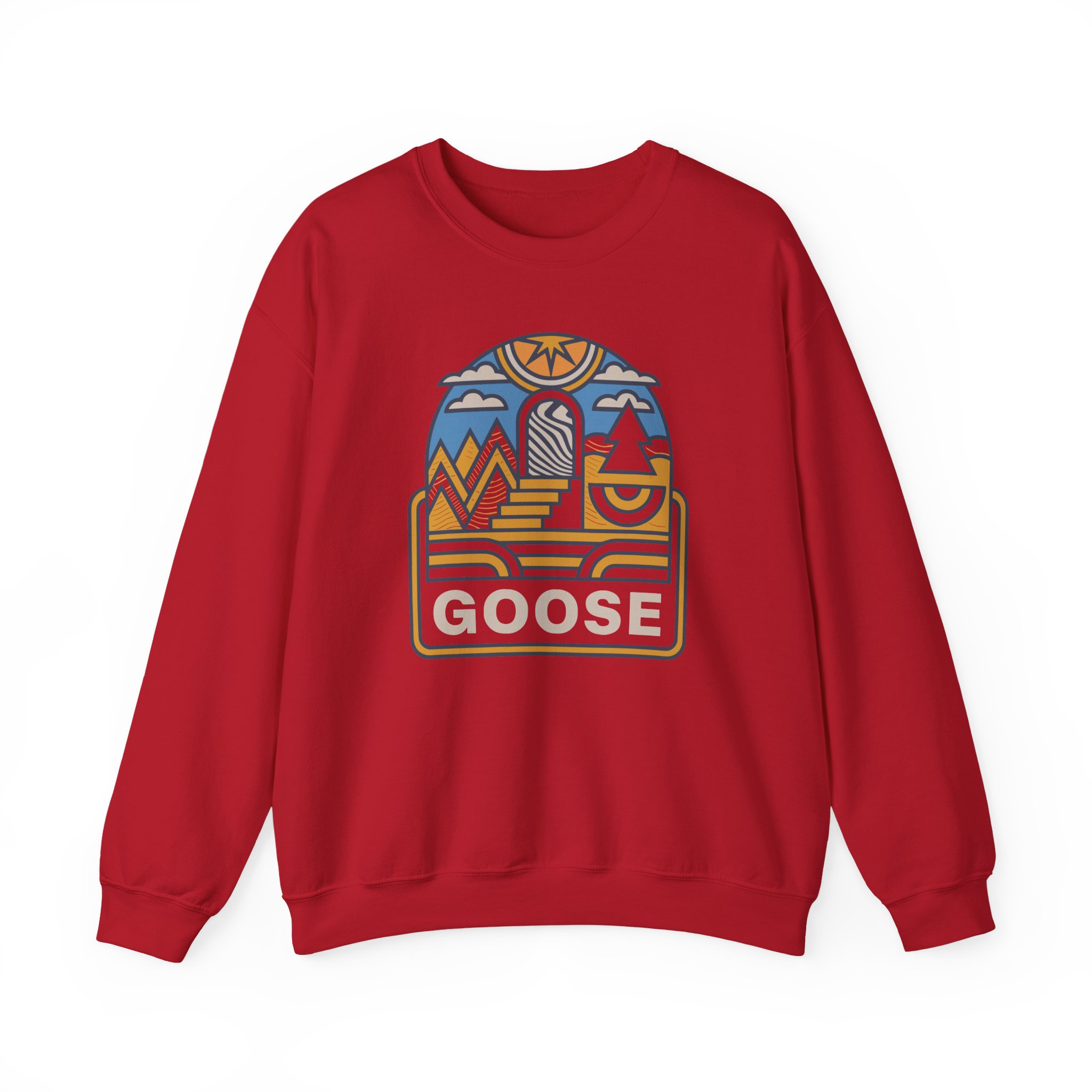 Goose Trippy Staircase Unisex Heavy Blendâ„¢ Crewneck Sweatshirt