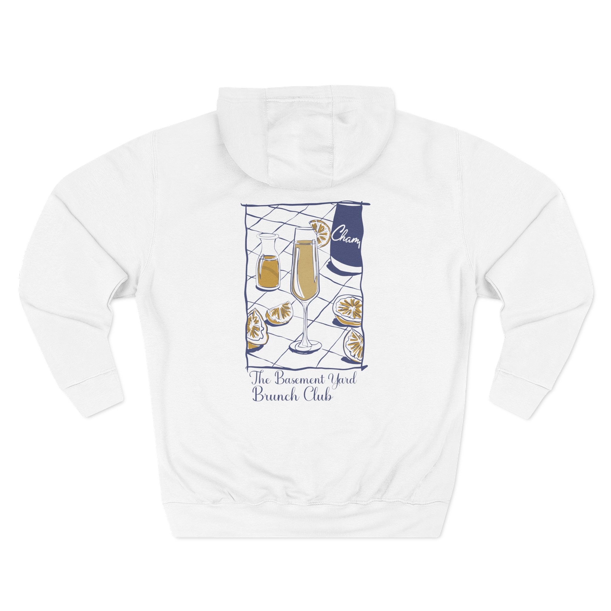 Basement Yard Mimosa Brunch Club Three-Panel Fleece Hoodie