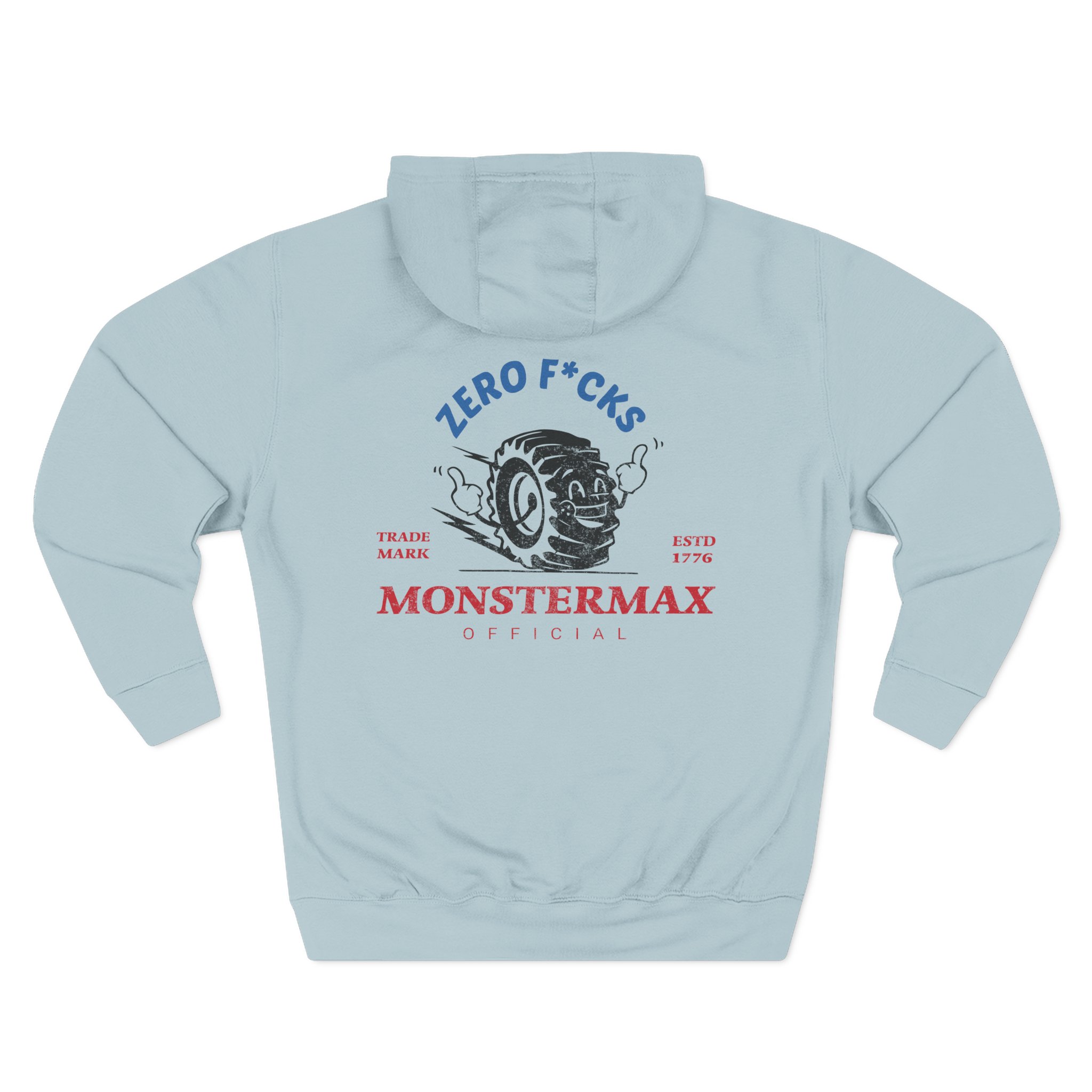 Monstermax Zero Fucks Three-Panel Fleece Hoodie