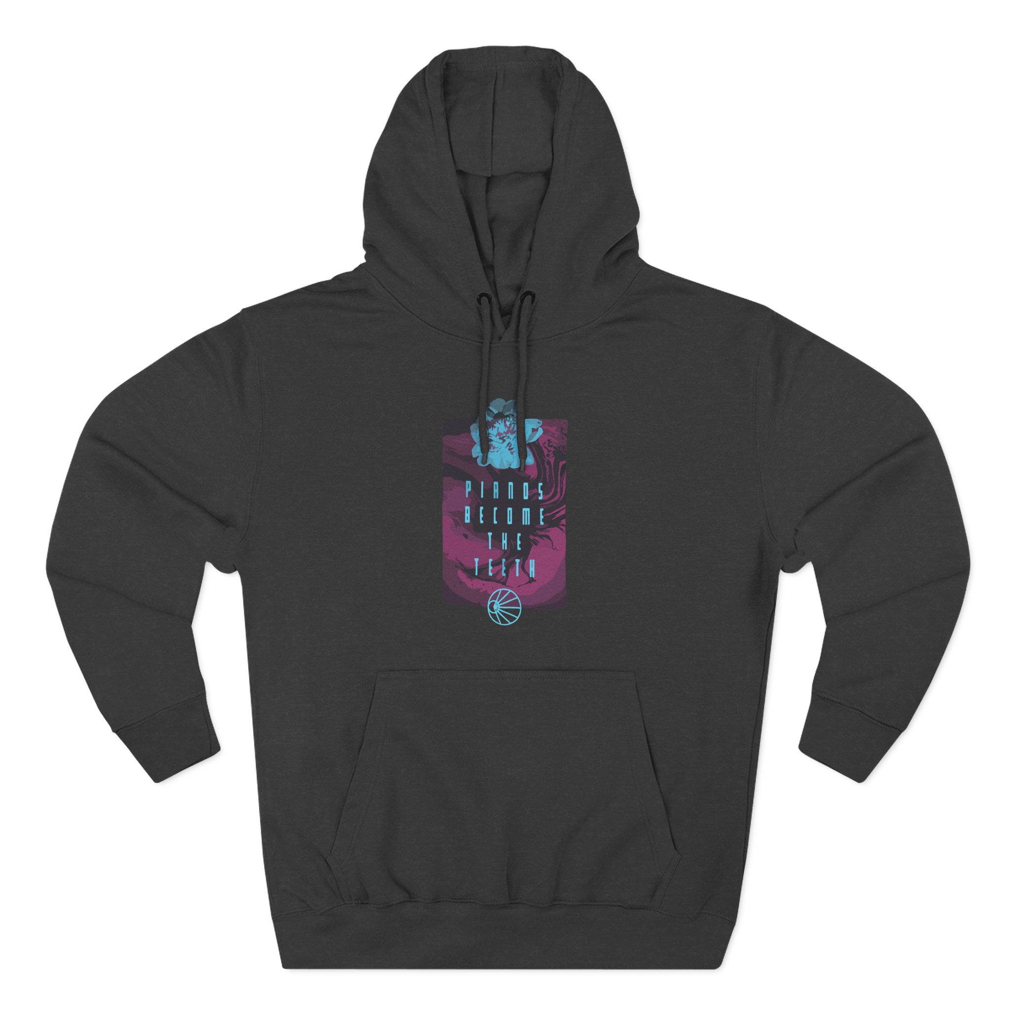Pianos Become the Teeth Abstract Flowers Three-Panel Fleece Hoodie