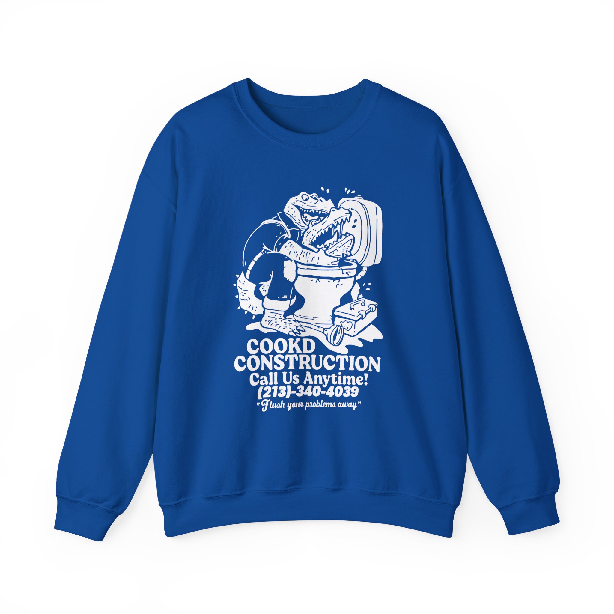 Lazarbeam Cookd Construction Call Us Anytime Unisex Heavy Blendâ„¢ Crewneck Sweatshirt