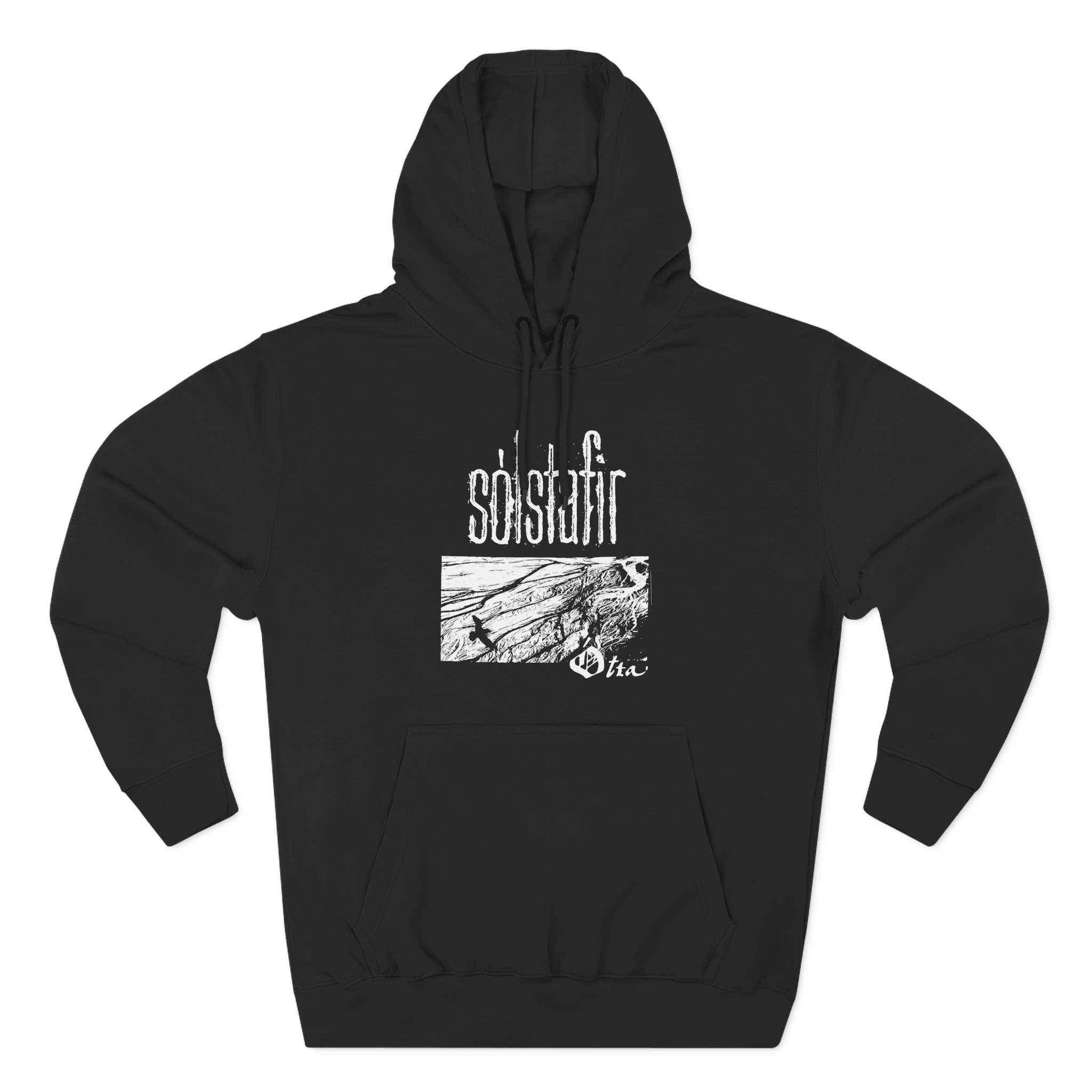 Solstafir Ótta Raven Three-Panel Fleece Hoodie