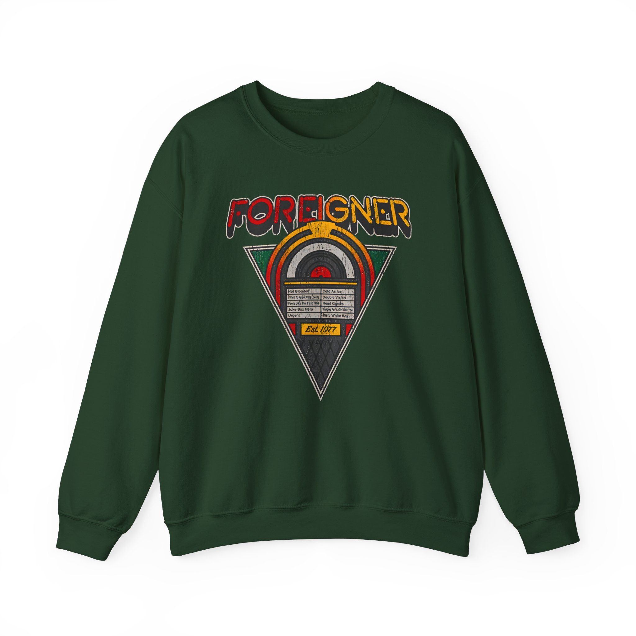 Foreigner Juke Box Unisex Heavy Blendâ„¢ Crewneck Sweatshirt
