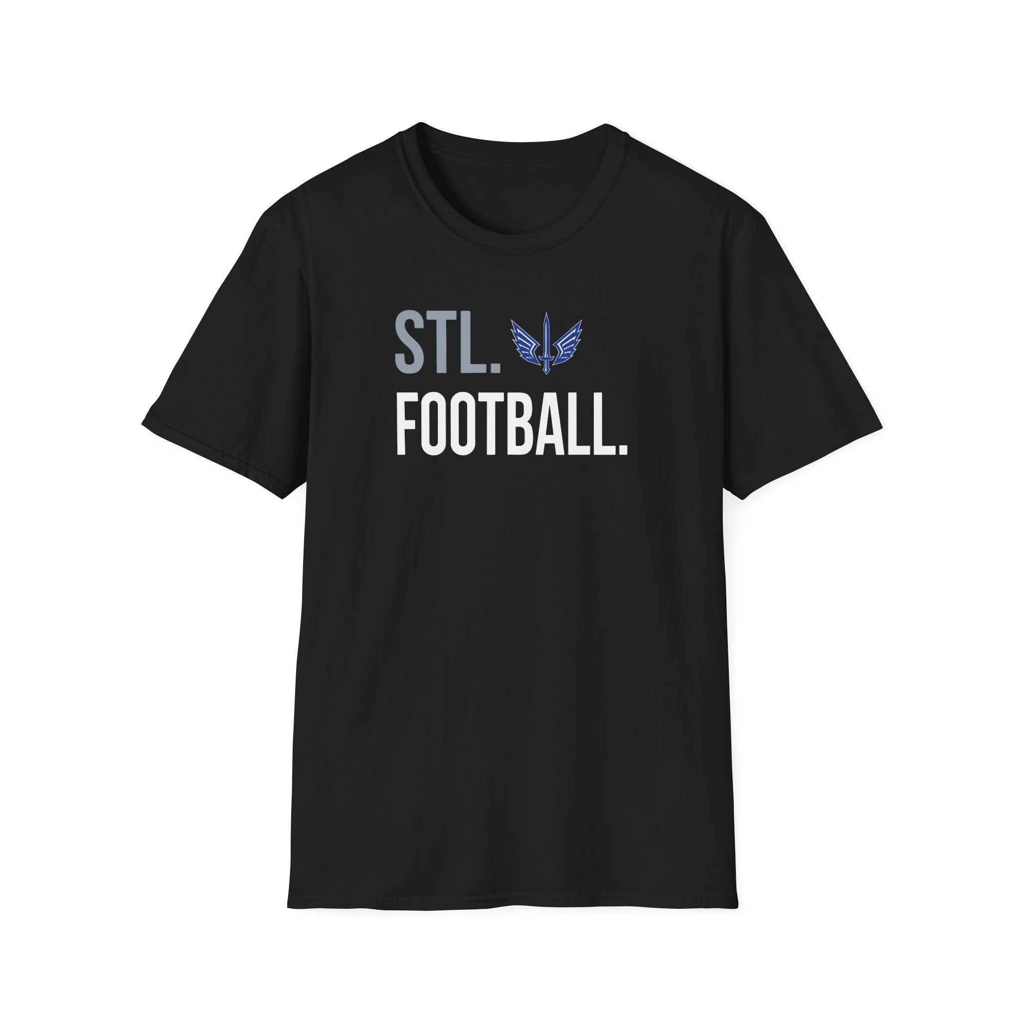 St. Louis Battlehawks 108 Stitches Football Spiral Unisex Softstyle T-Shirt