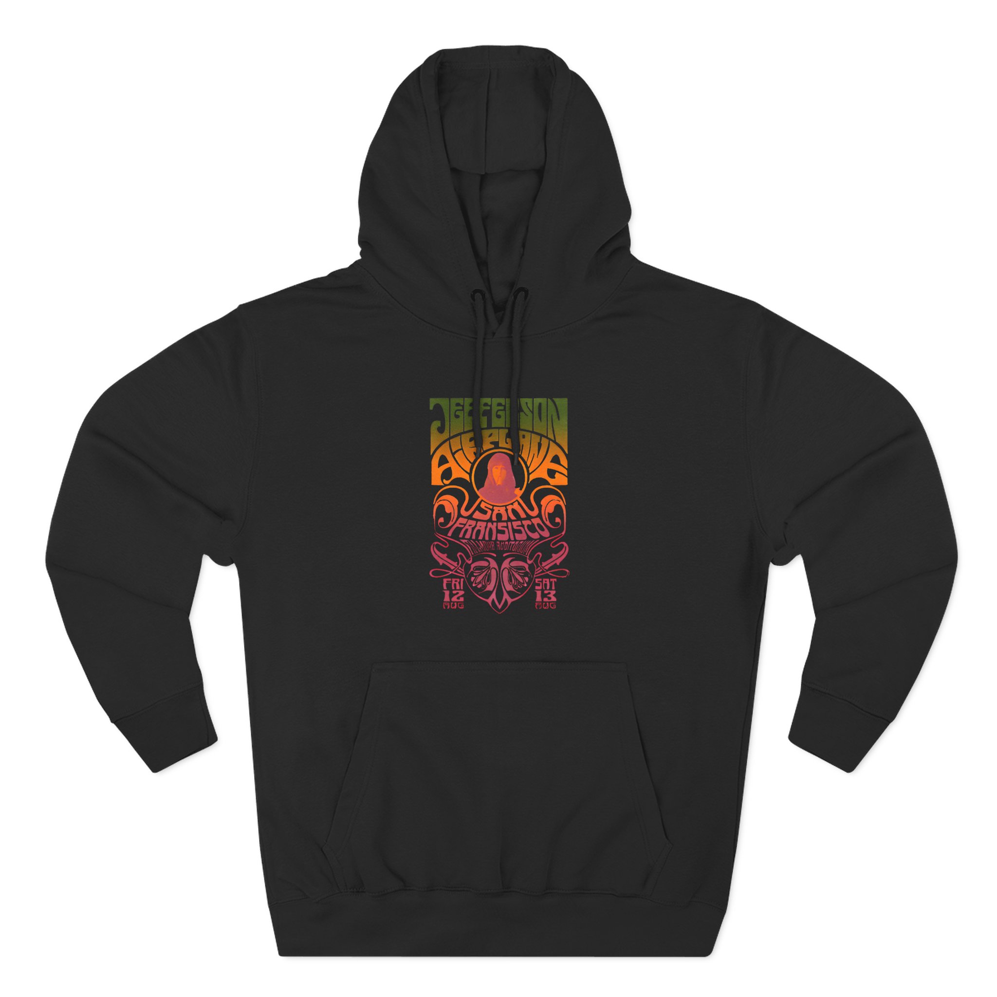 Jefferson Airplane Psychedelic Three-Panel Fleece Hoodie
