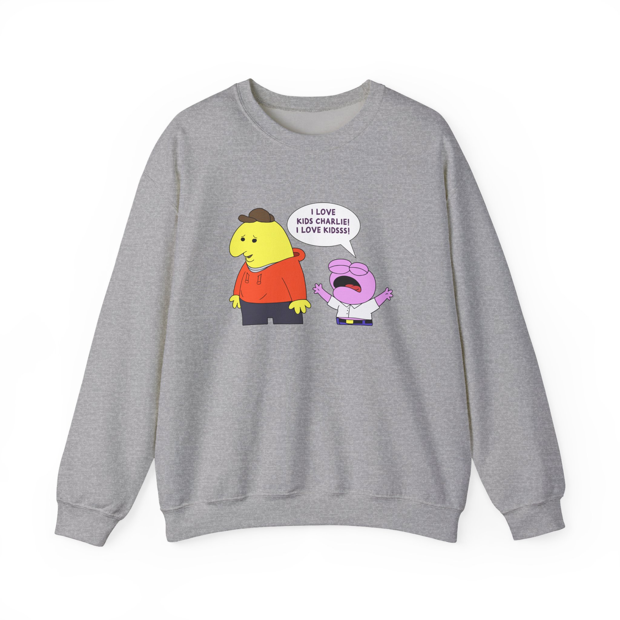 Smiling Friends I Love Kids Unisex Heavy Blend Crewneck Sweatshirt